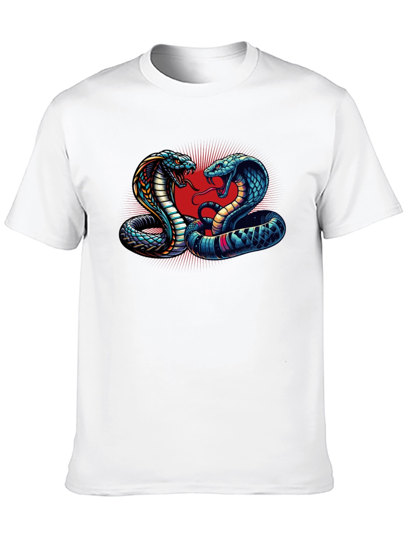 Black Cobra Clash Graphic Tee - Bold Snake Design view 10