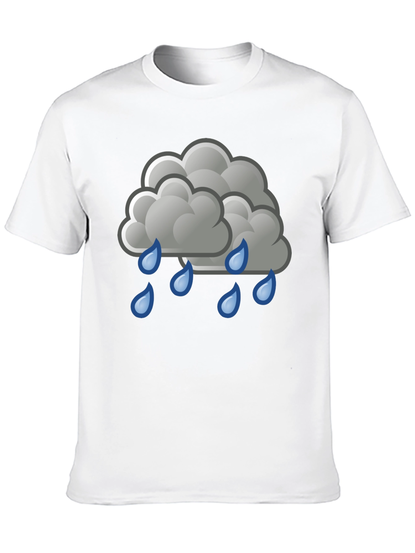Black Rain Cloud Graphic Tee - Black Cotton Shirt view 10