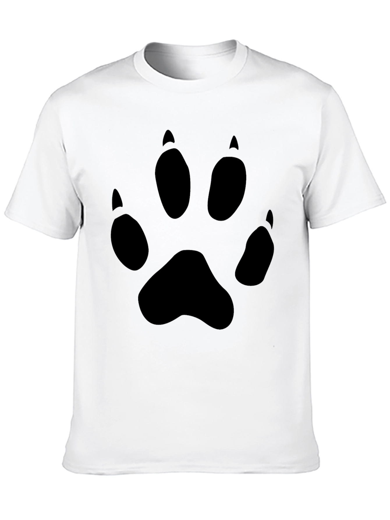 Black Black T-Shirt with Animal Paw Print Design view 10