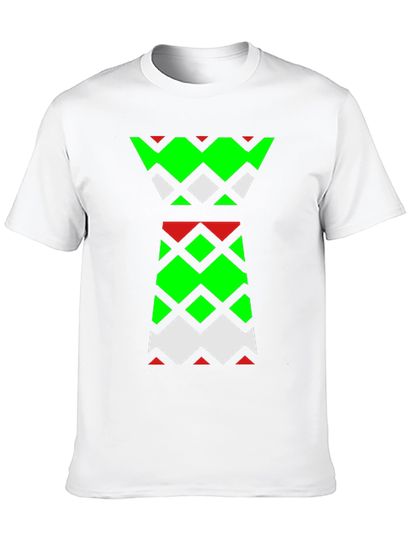 Black Geometric Pattern Tee - Modern Statement Shirt view 10