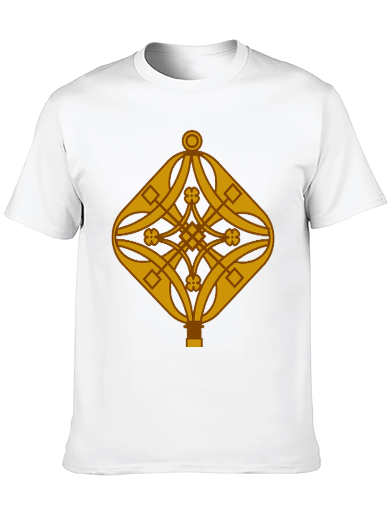 Black Geometric Graphic Tee - Black Cotton T-Shirt view 10