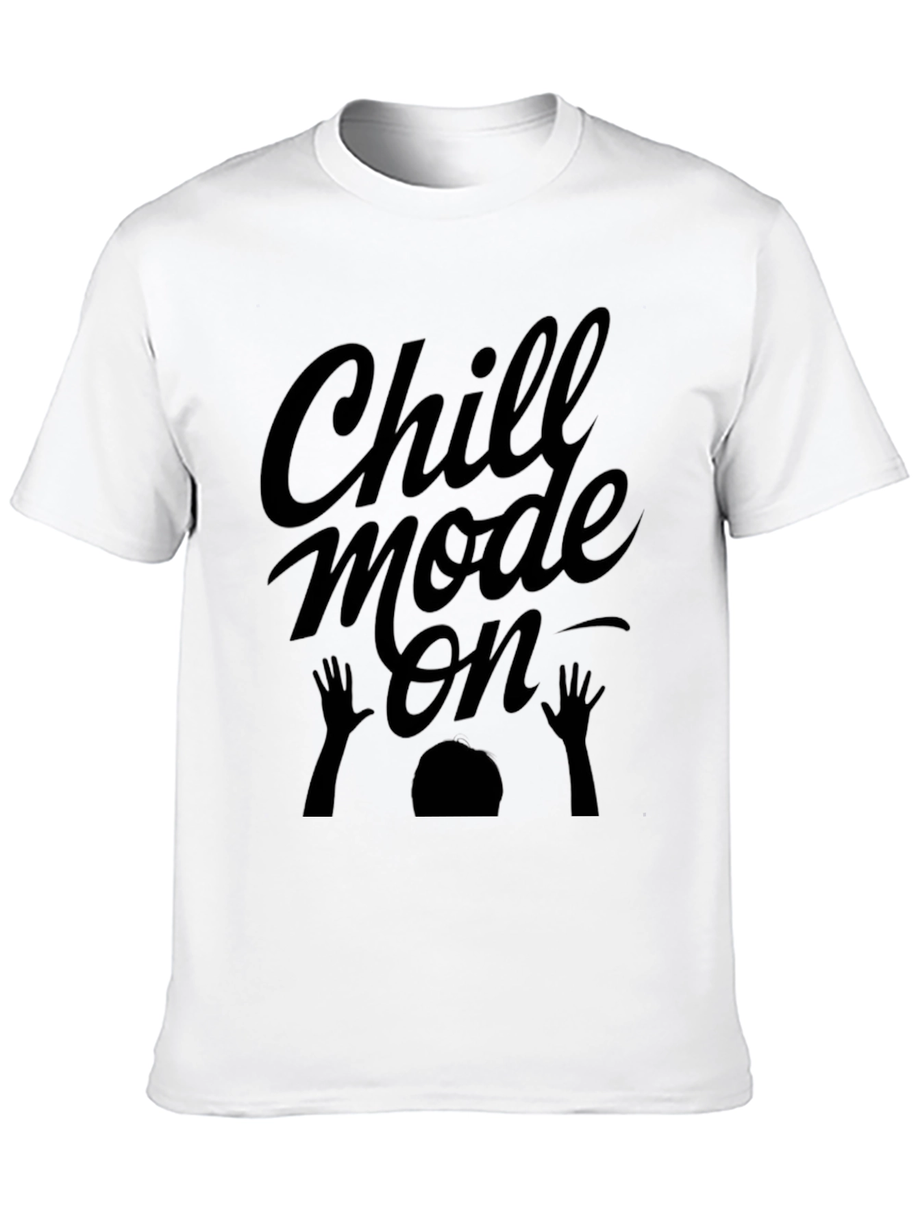 Black Chill Mode On Black Graphic T-Shirt view 10