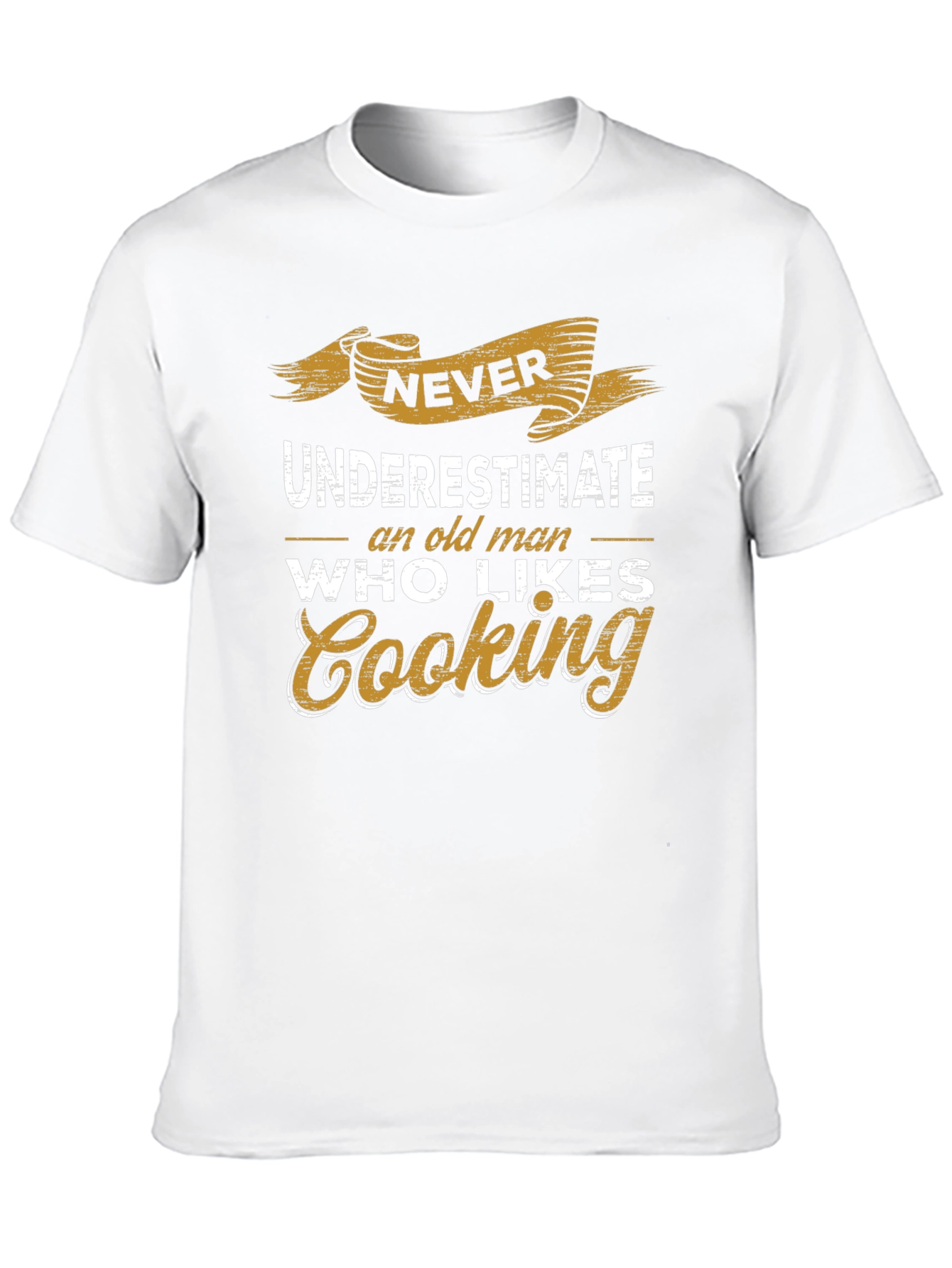 Black Never Underestimate Old Man Who Likes Cooking Graphic T-Shirt view 10