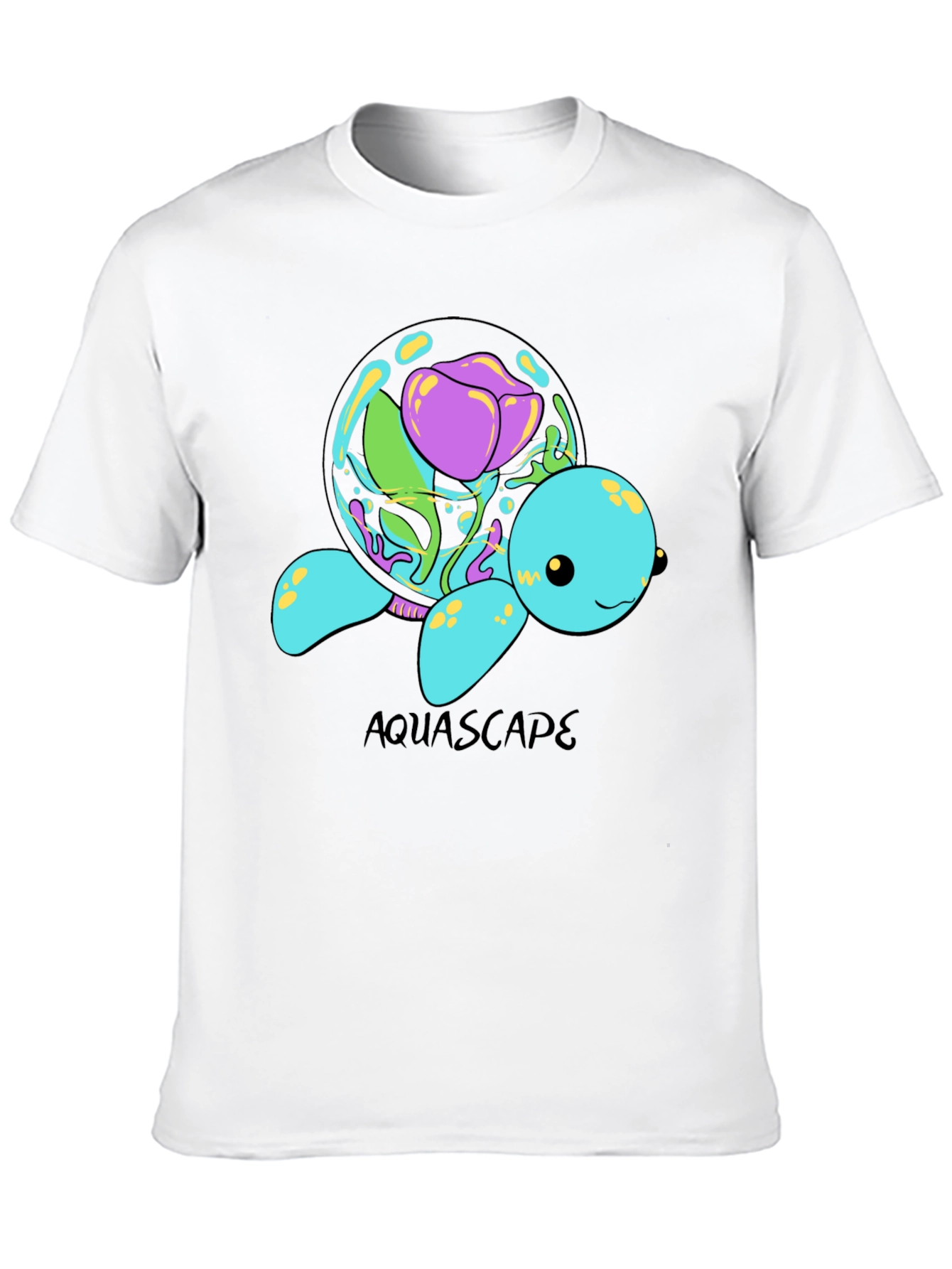 Black Aquascape Turtle Graphic T-Shirt view 10