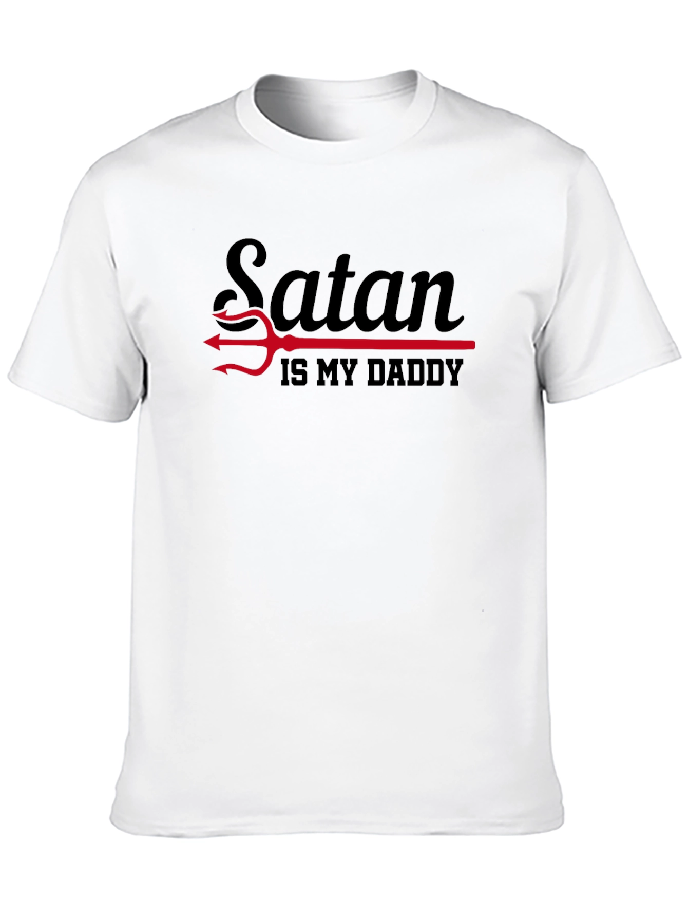 Black Satan Is My Daddy Graphic Tee - Black T-Shirt view 10