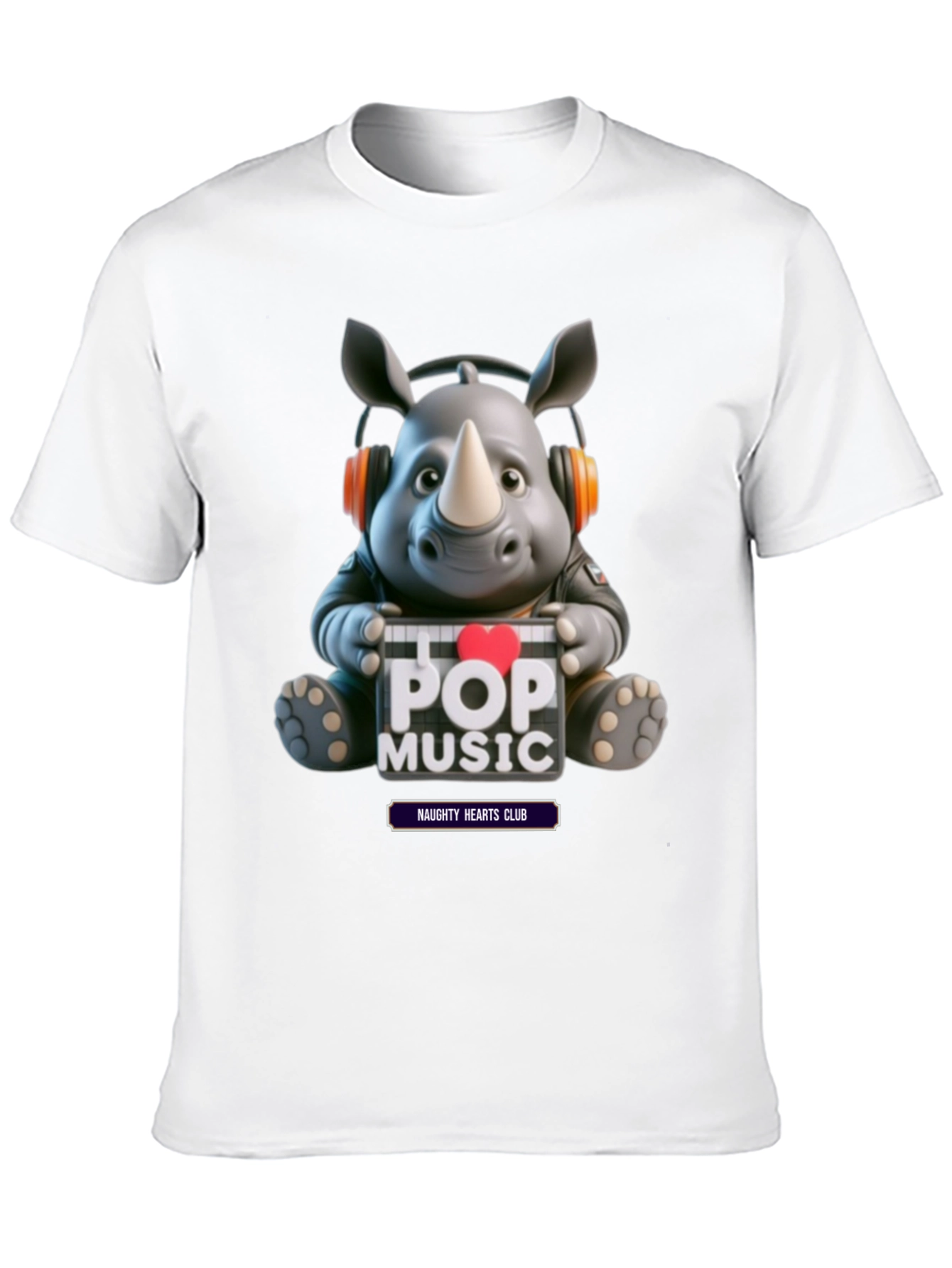 Black Pop Music Rhino Tee view 10