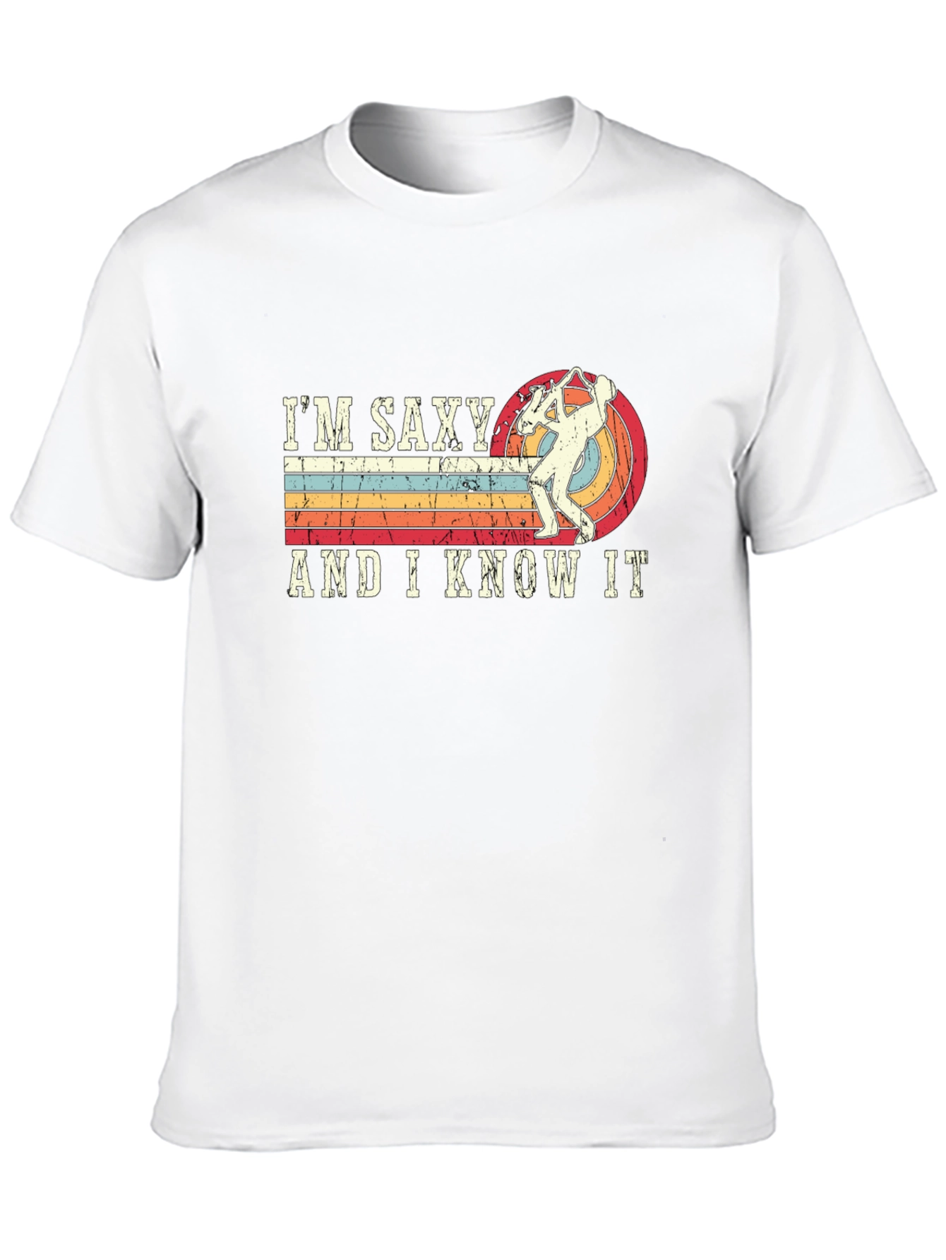 Black I'm Saxy and I Know It Black T-Shirt view 10