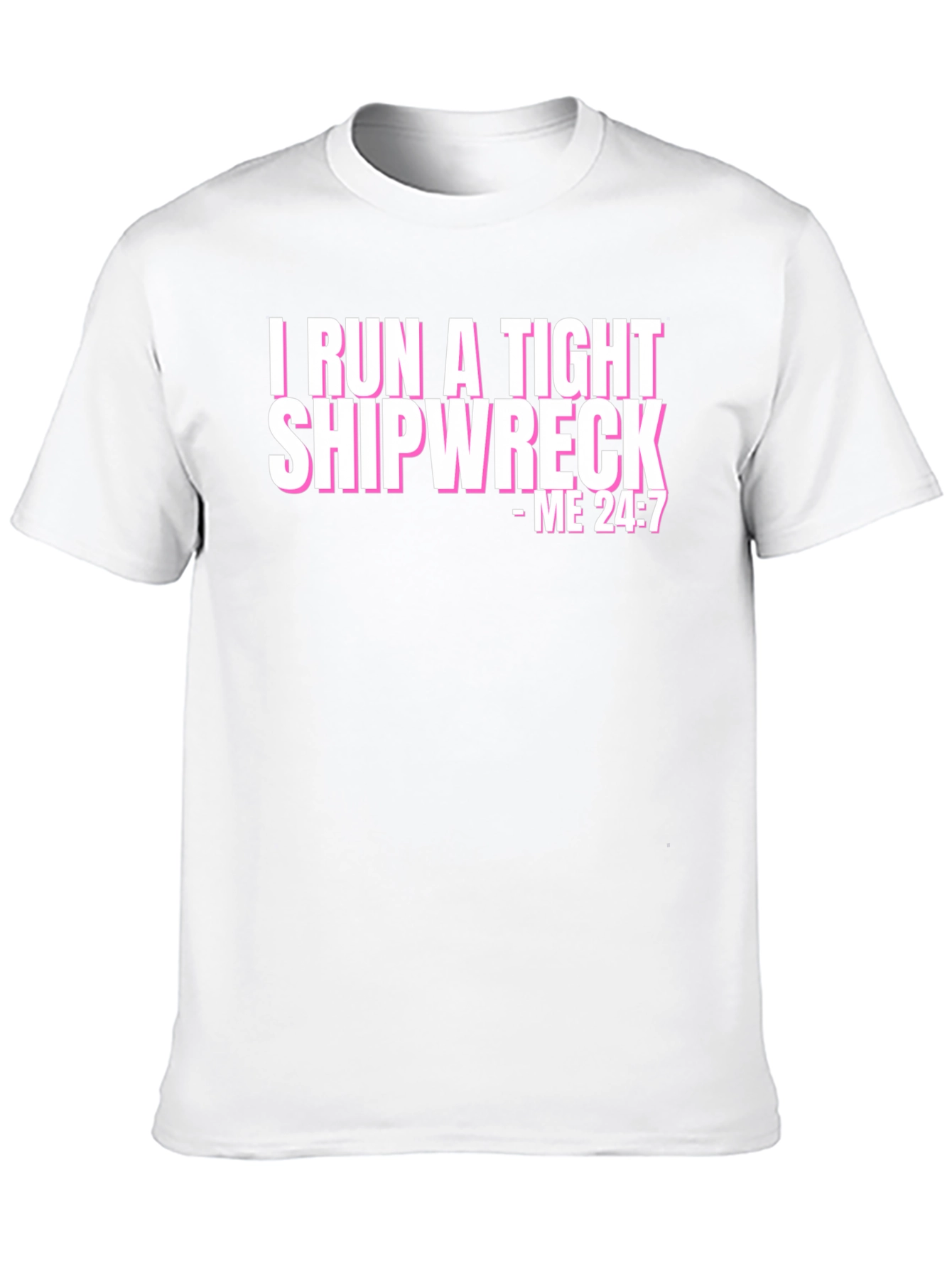 Black Tight Shipwreck Graphic Tee - Humor T-Shirt view 10