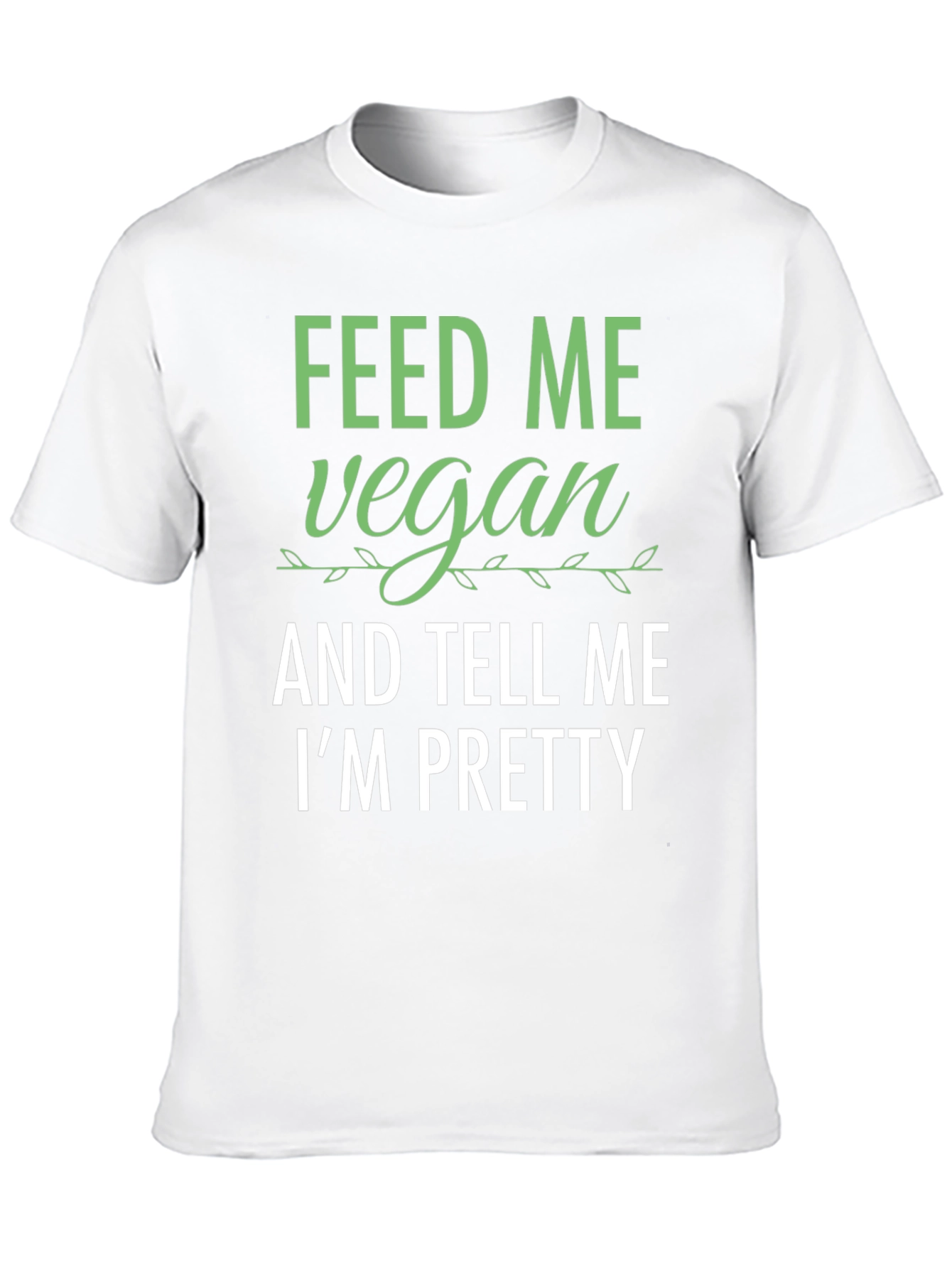 Black Feed Me Vegan Funny Graphic T-Shirt view 10