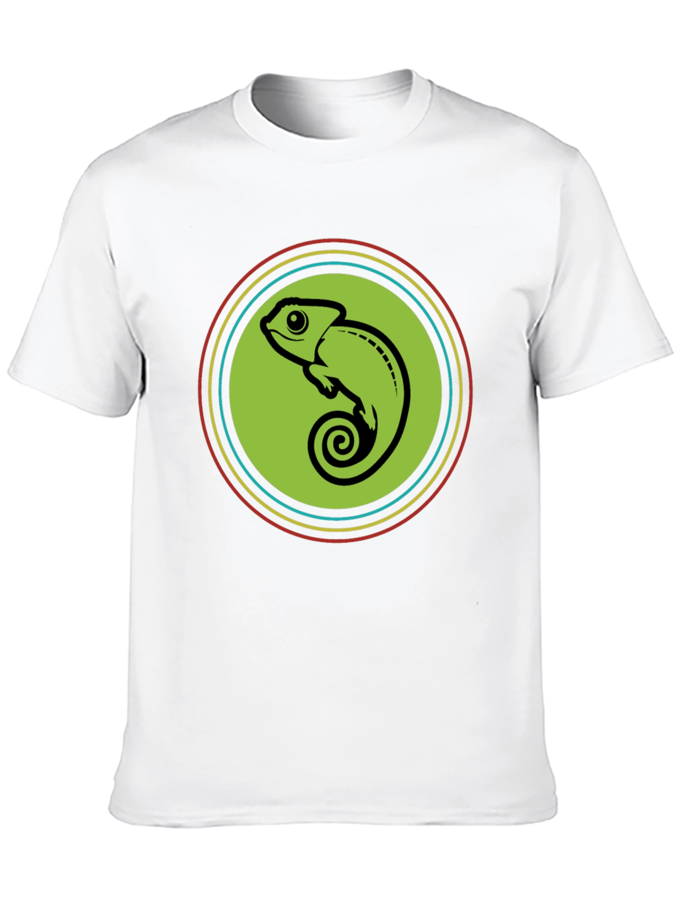 Black Chameleon Circle Graphic Tee - Cool & Comfy view 10