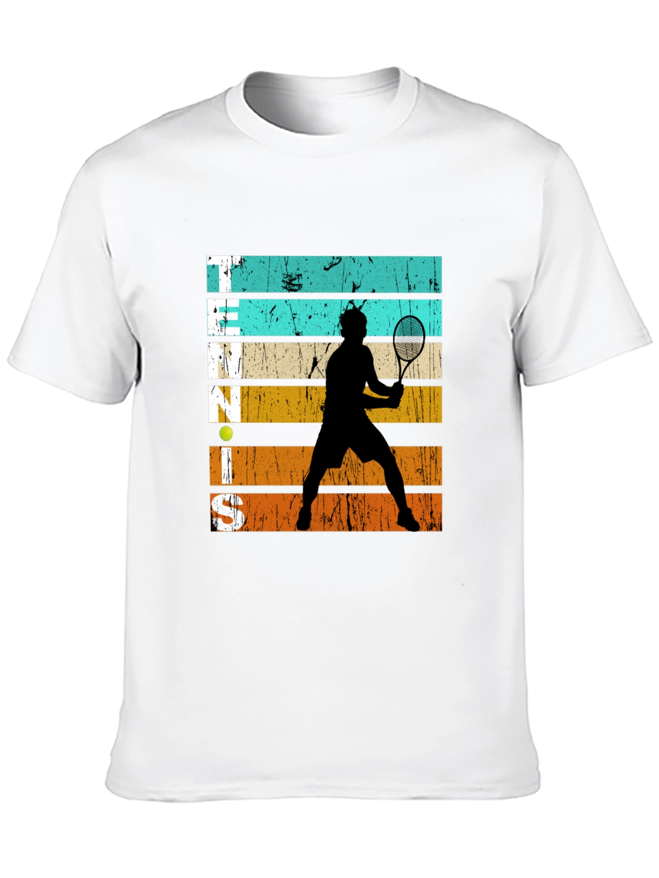 Black Retro Tennis Player Graphic T-Shirt view 10