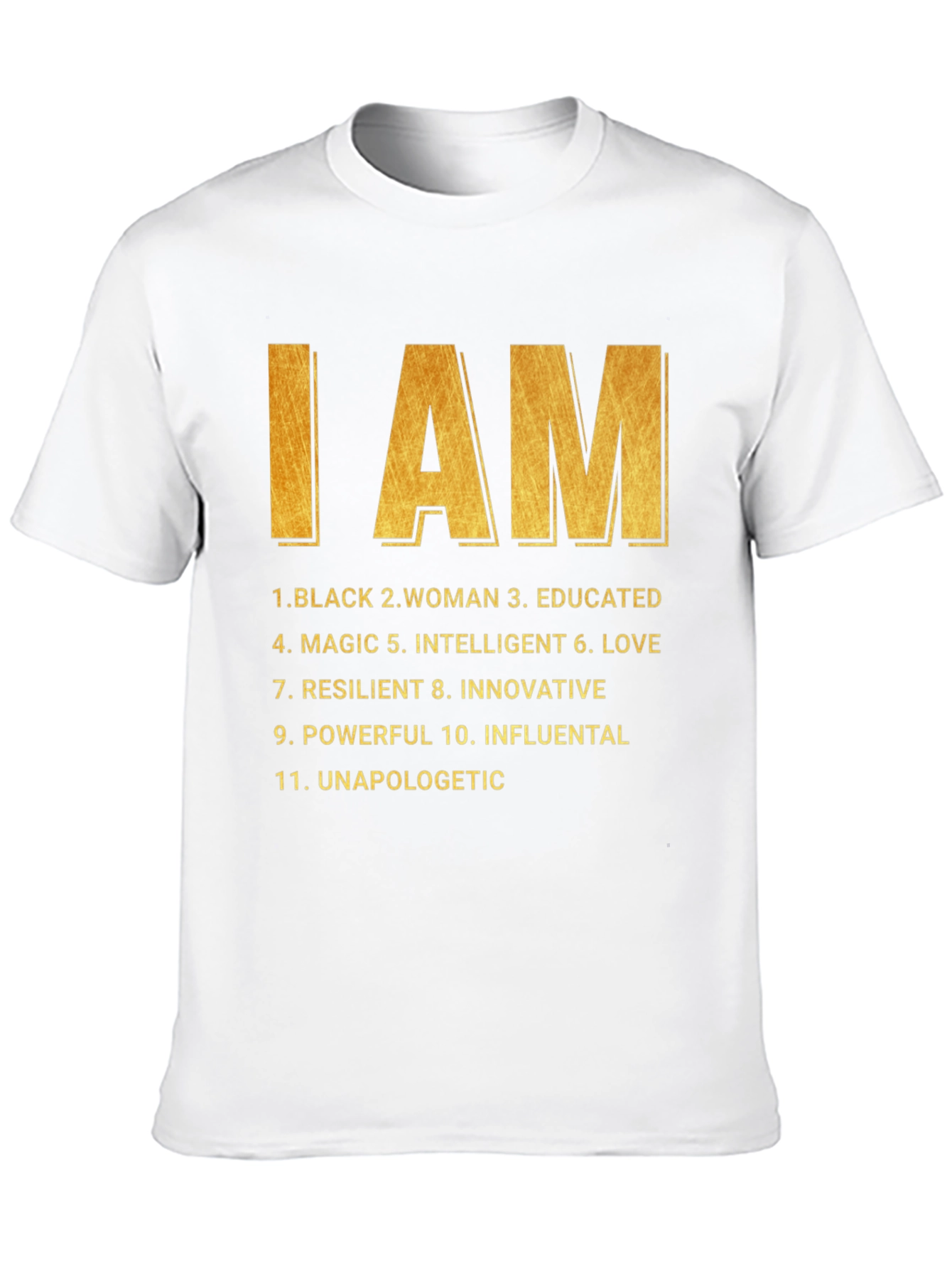 Black I AM Black Woman T-Shirt view 10