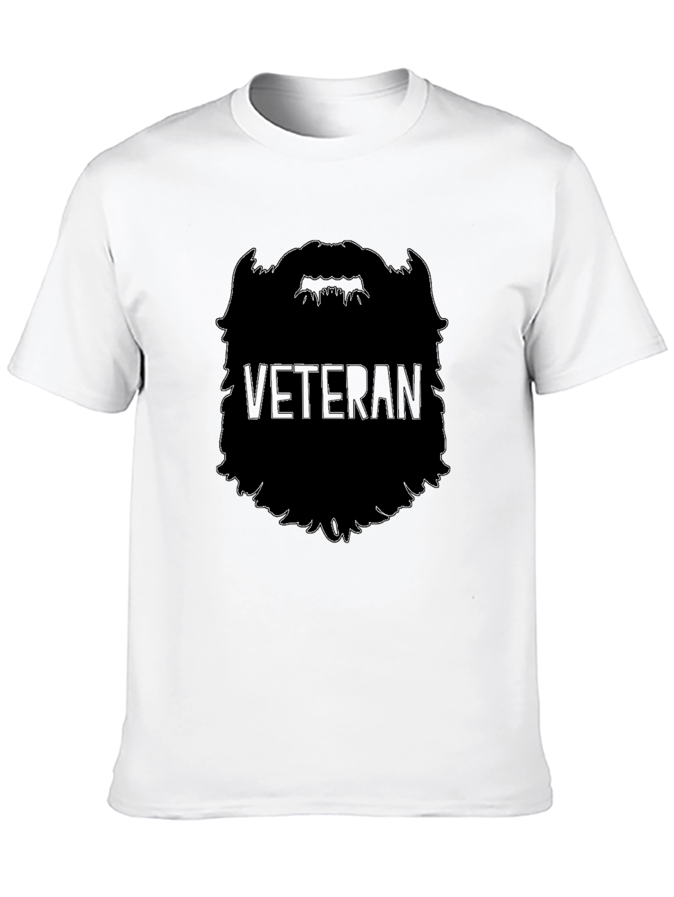 Black Veteran Beard Graphic Tee - Black view 10