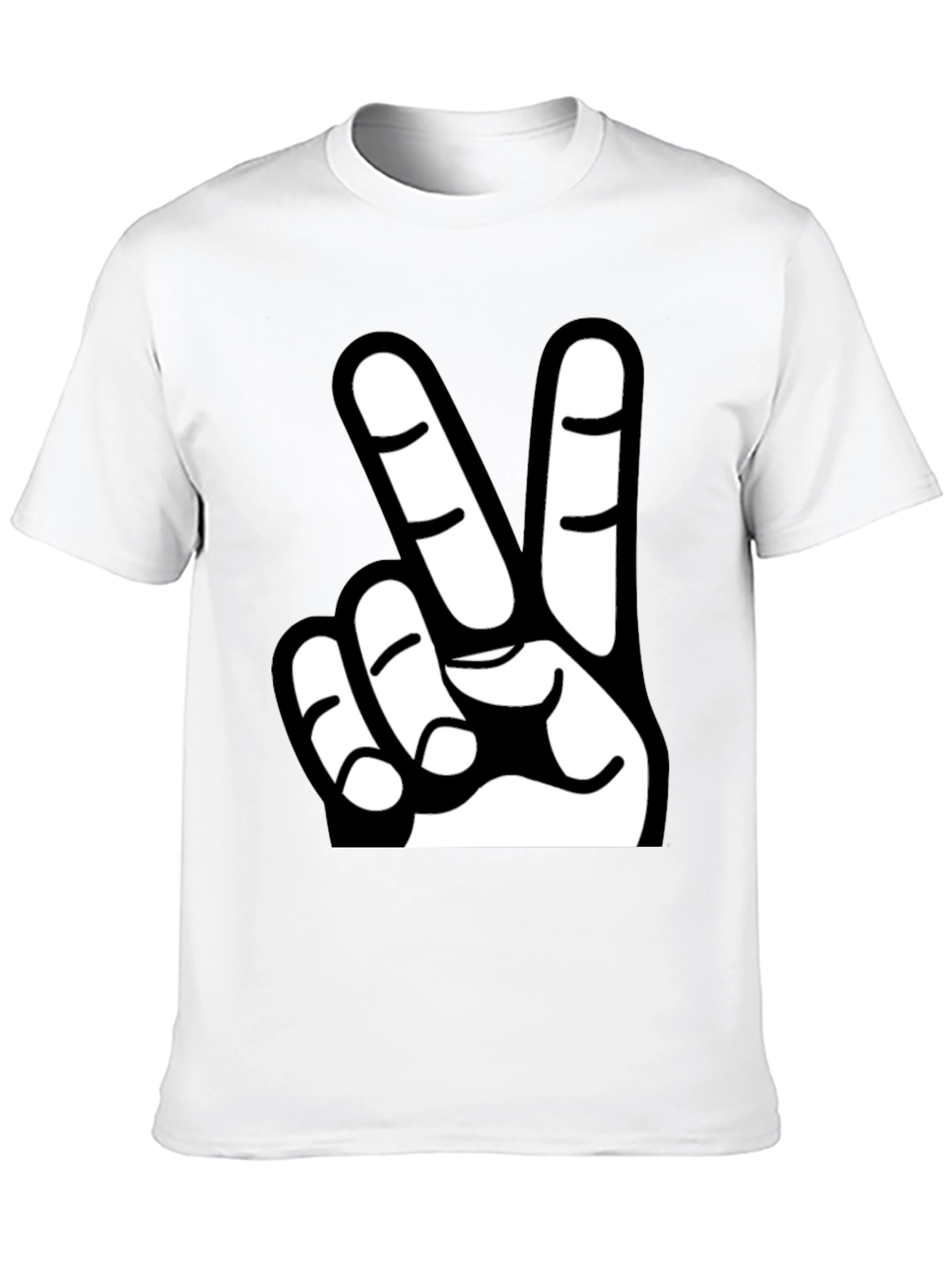 Black Peace Sign Graphic Tee - Classic Black T-Shirt view 10