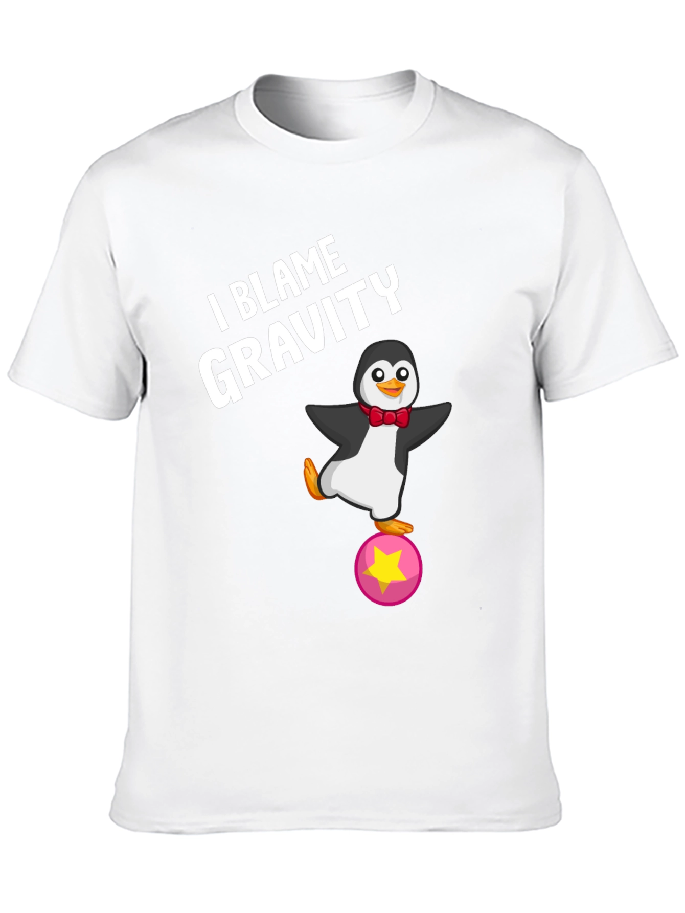 Black I Blame Gravity Penguin T-Shirt view 10
