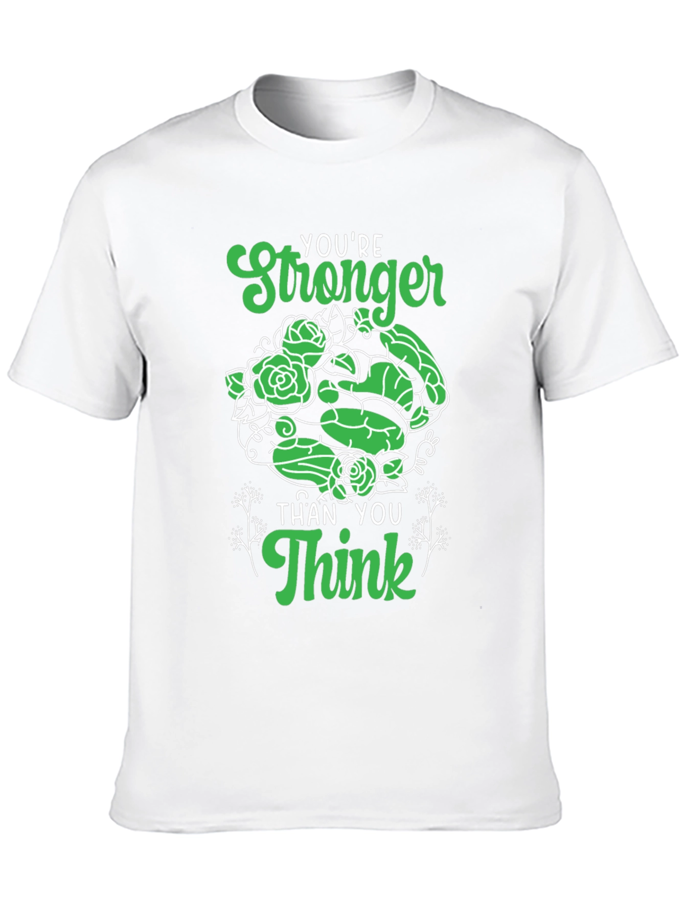 Black Stronger Than You Think Graphic Tee view 10
