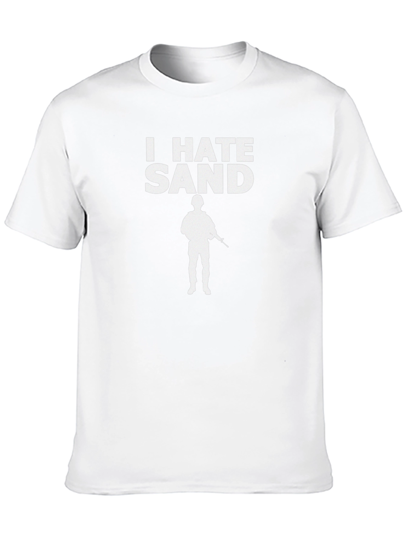 Black I Hate Sand T-Shirt view 10