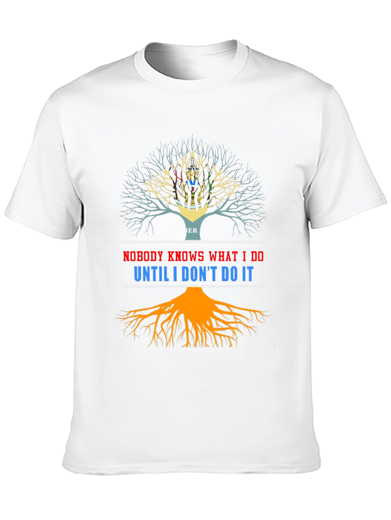 Black Nobody Knows T-Shirt - Unique Tree of Life Design view 10