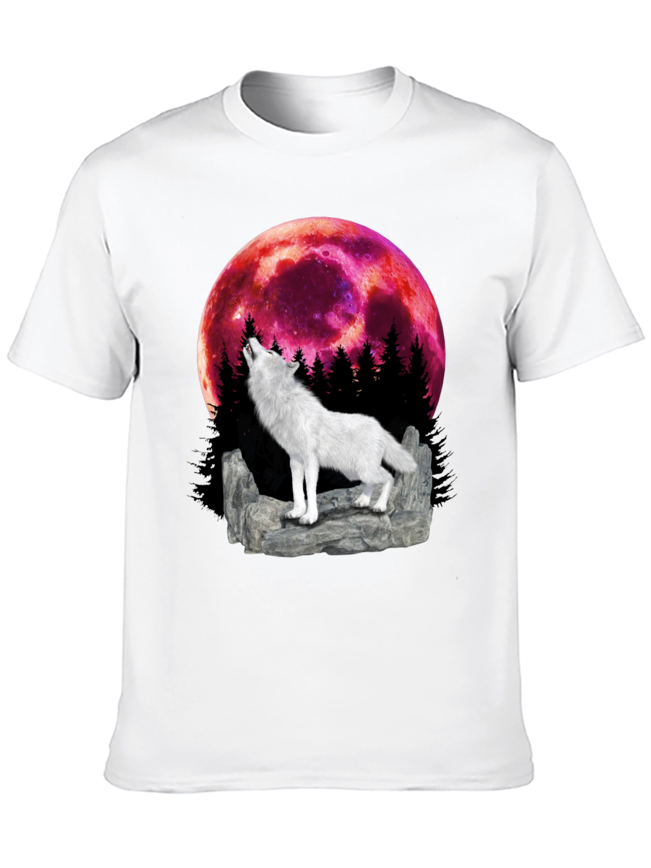 Black Wolf Howling at the Moon Graphic Tee view 10