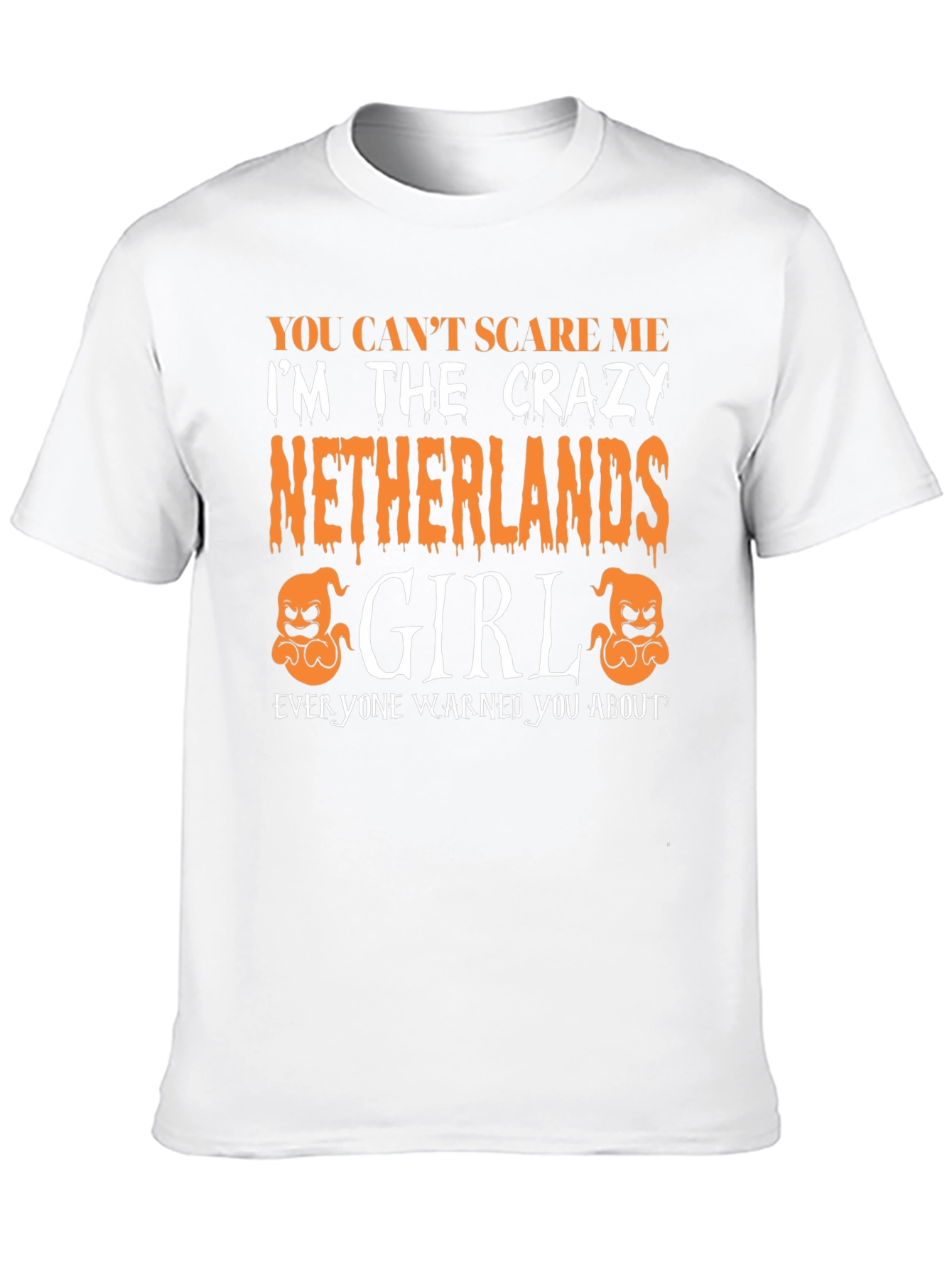 Black Crazy Netherlands Girl Halloween T-Shirt view 10