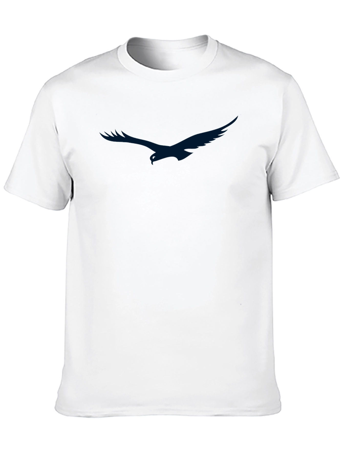 Black Men's Black T-Shirt with Eagle Graphic view 10