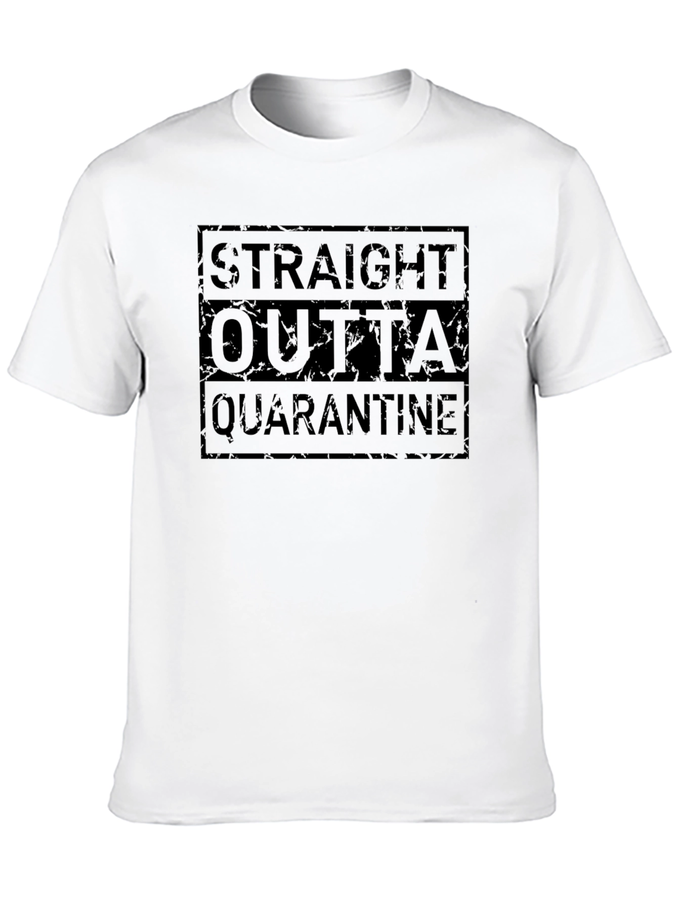 Black Straight Outta Quarantine T-Shirt view 10