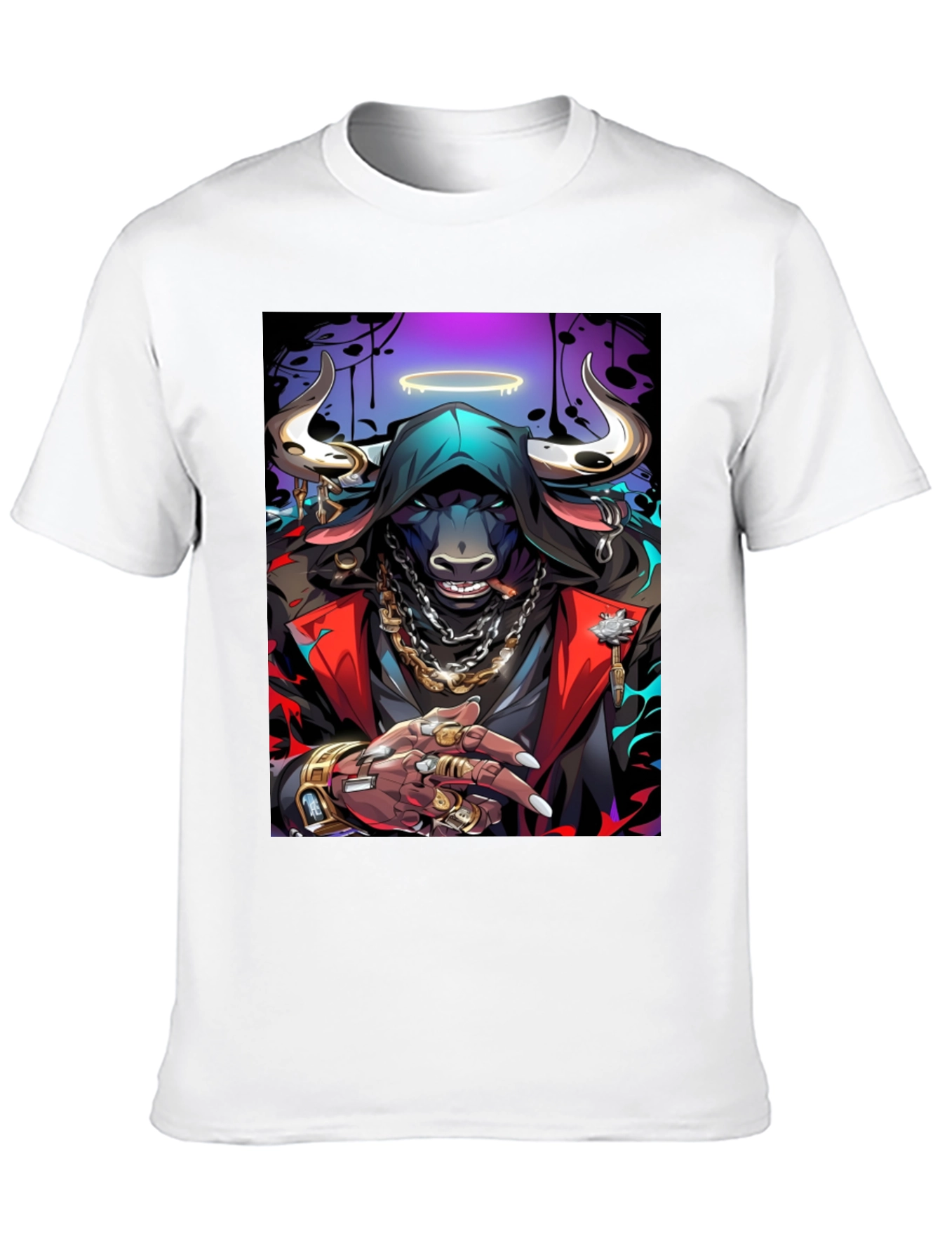 Black Bull Gangster Graphic Tee - Urban Style T-Shirt view 10