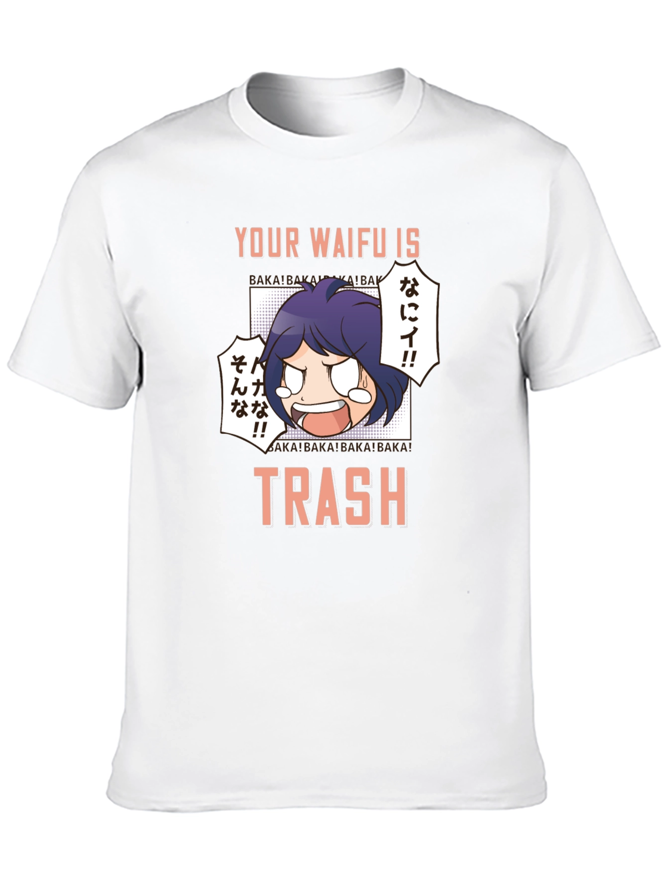 Black Your Waifu is Trash T-Shirt Anime Manga Graphic Tee view 10