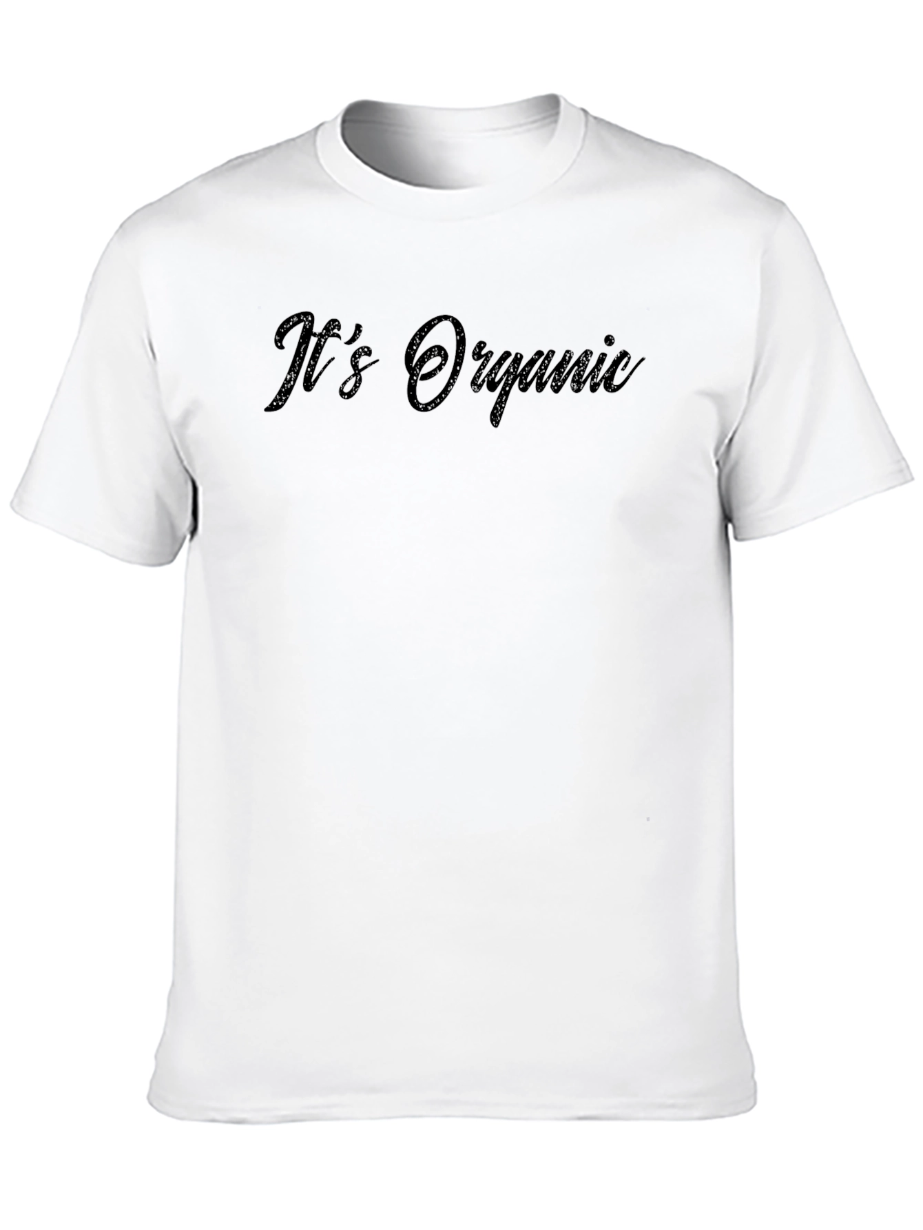 Black It's Organic Black Crew Neck T-Shirt view 10