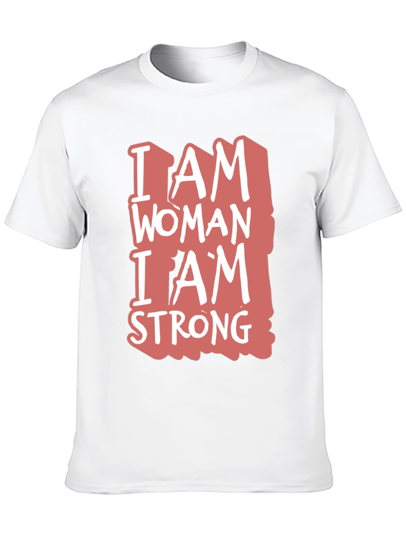 Black I Am Woman I Am Strong Graphic Tee - Black Cotton Blend view 10