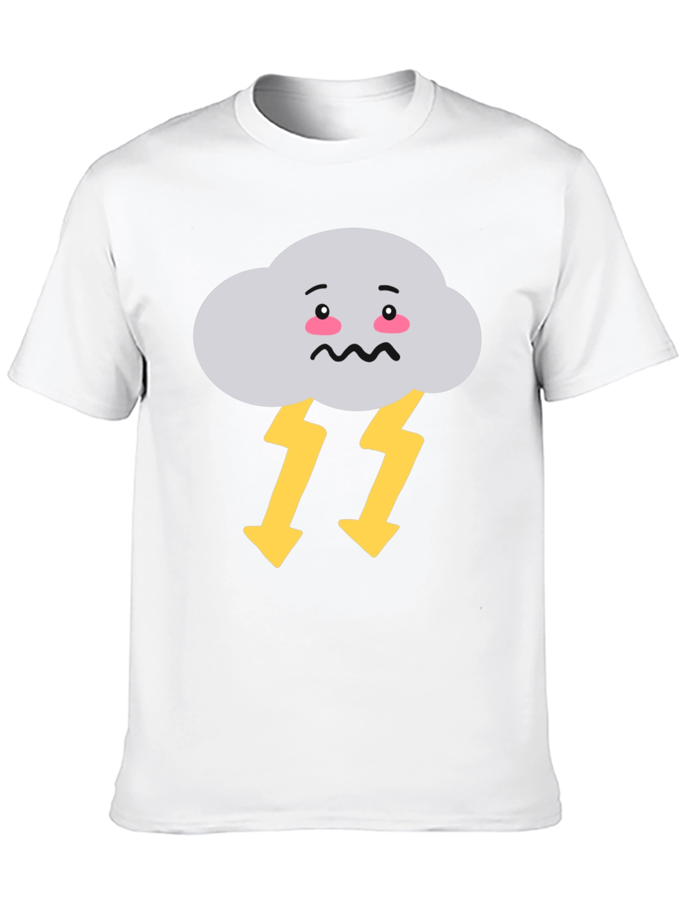 Black Stormy Cloud T-Shirt - Graphic Print Tee view 10