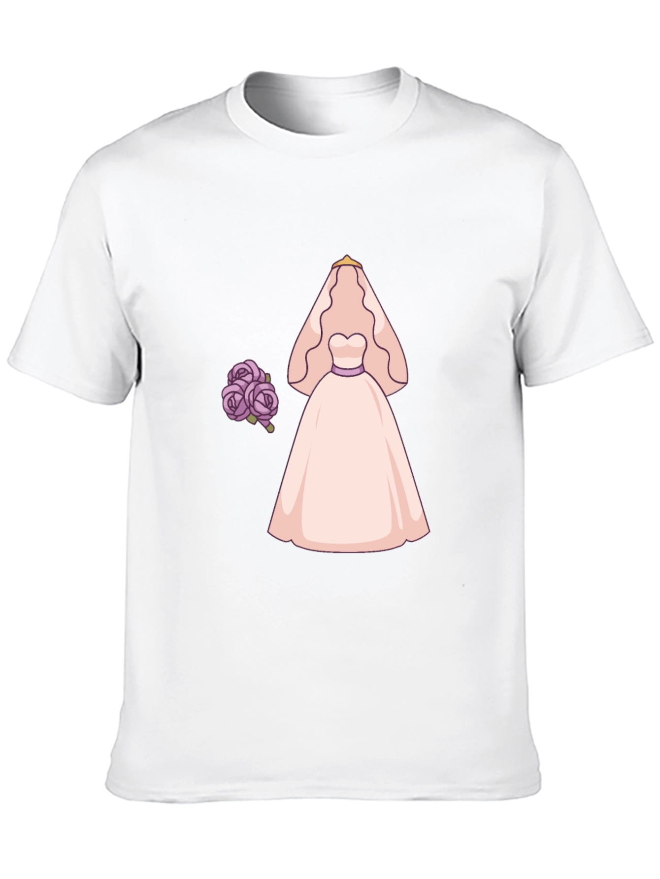 Bride to Be T-Shirt - Wedding Dress & Flowers - 10