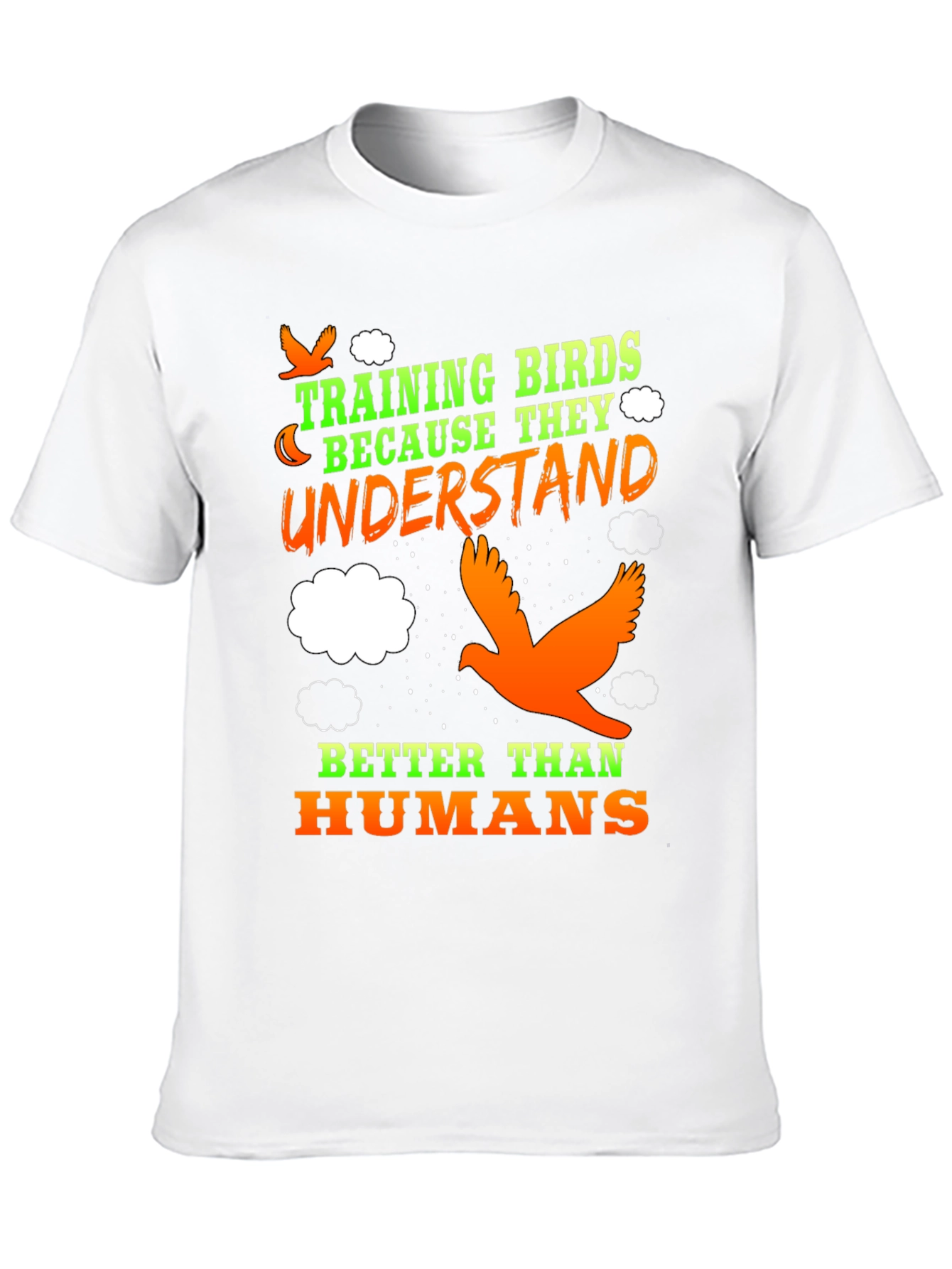 Black Training Birds Funny T-Shirt view 10