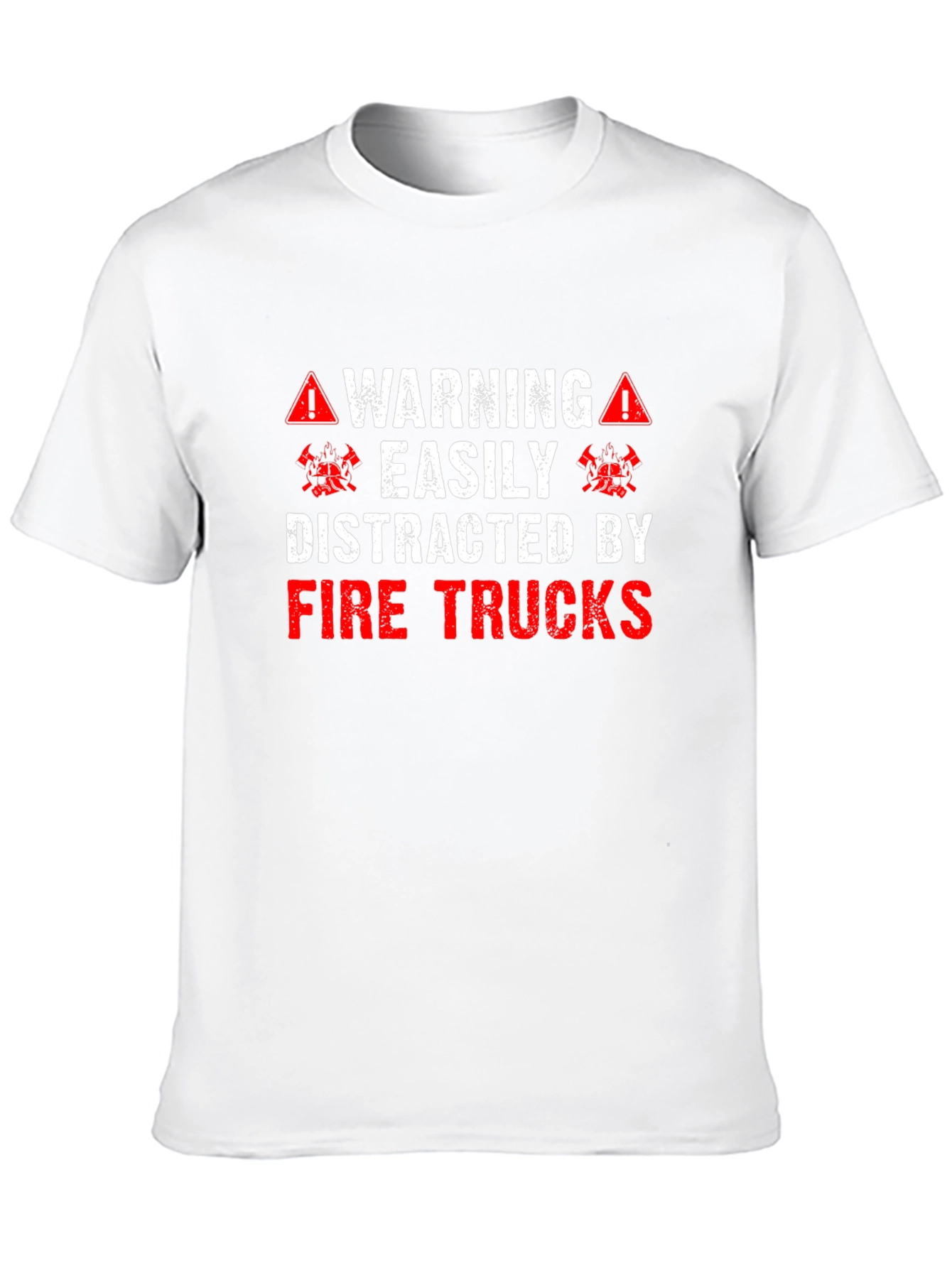 Black Fire Truck Distraction T-Shirt view 10