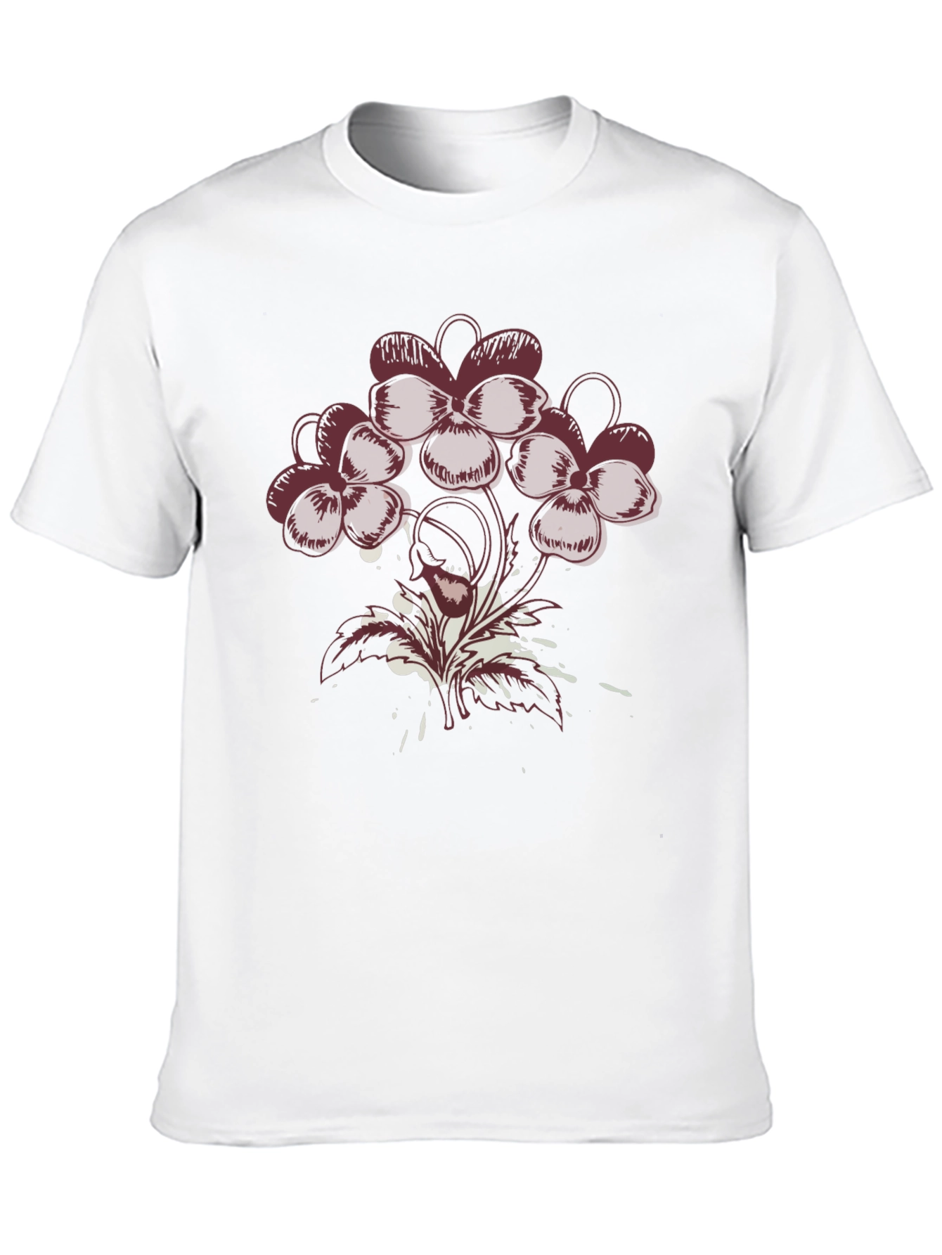 Black Floral Graphic T-Shirt - Modern Art Tee view 10