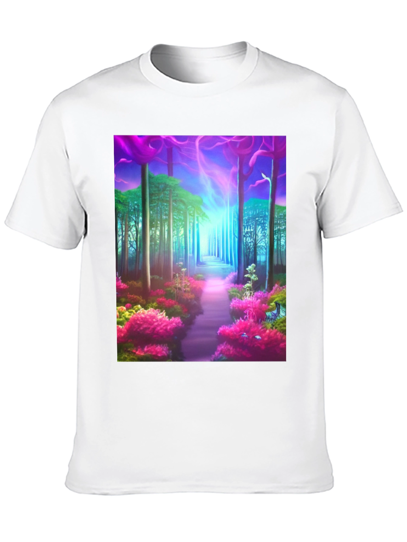 Black Enchanted Forest Graphic T-Shirt view 10