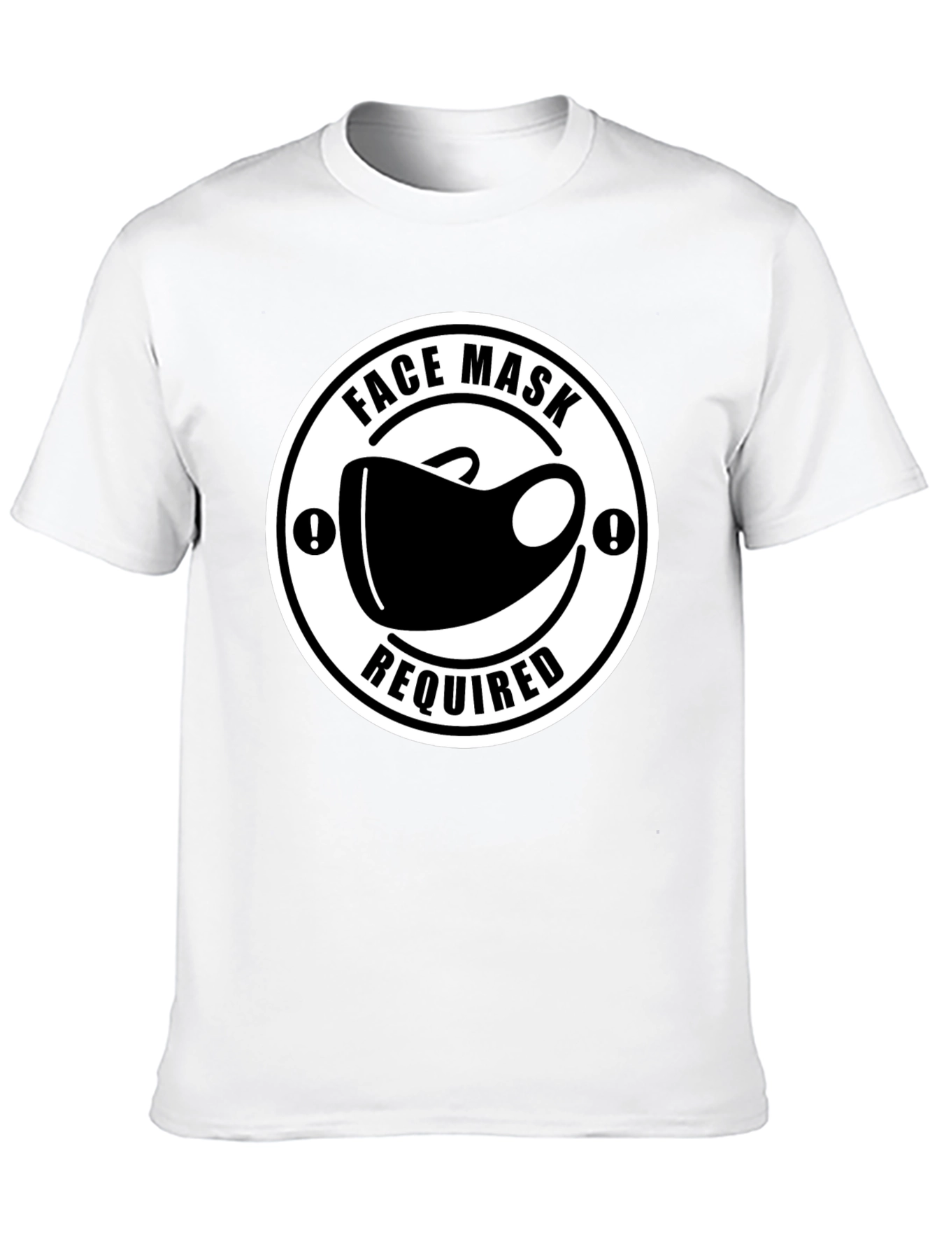 Black Face Mask Required T-Shirt - Black Novelty Tee view 10