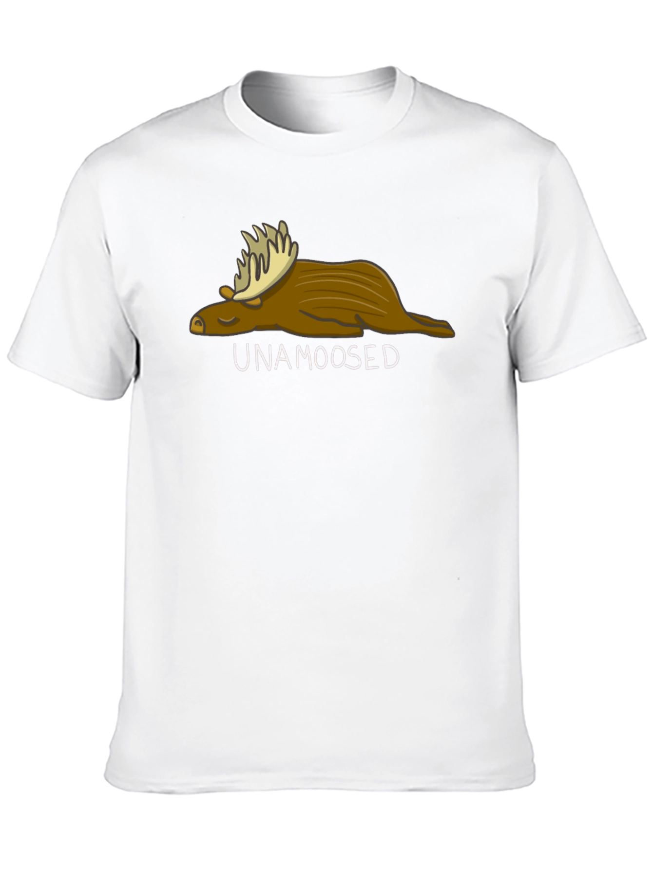 Black Unamoosed Funny Moose T-Shirt Black view 10