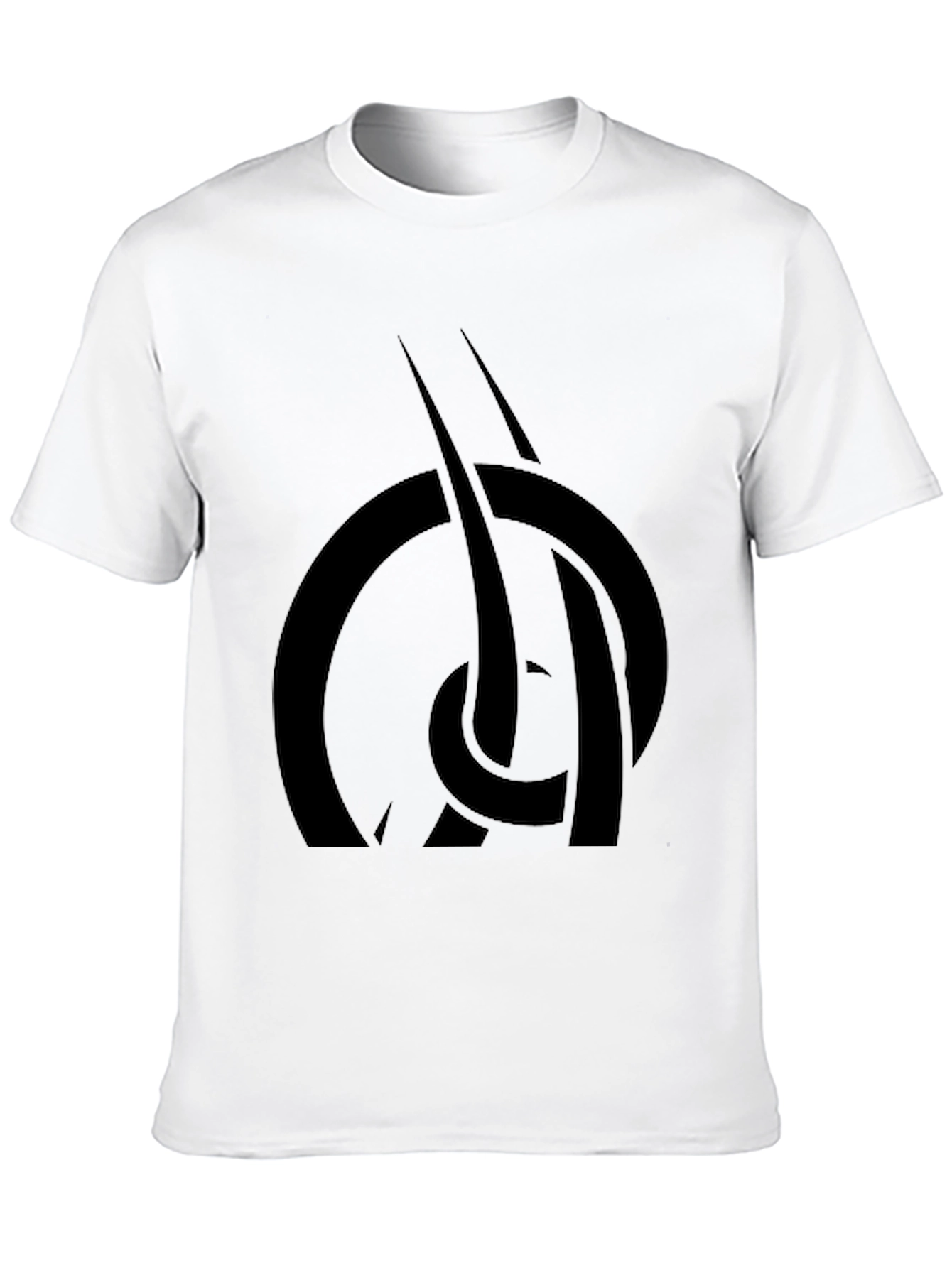 Black Abstract Symbol Black Graphic Tee view 10
