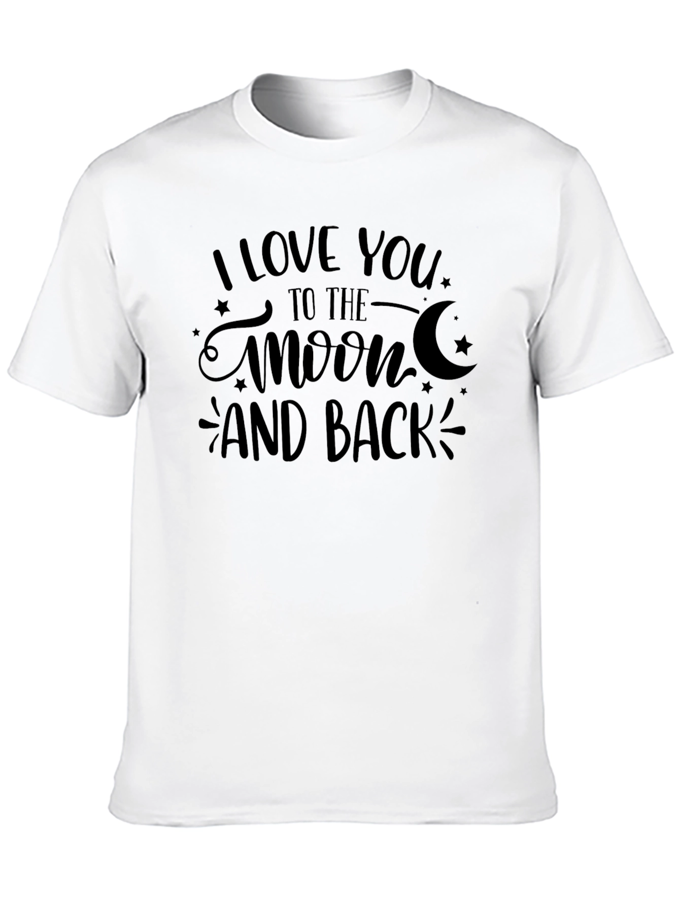 Black I Love You To The Moon And Back Graphic Tee view 10