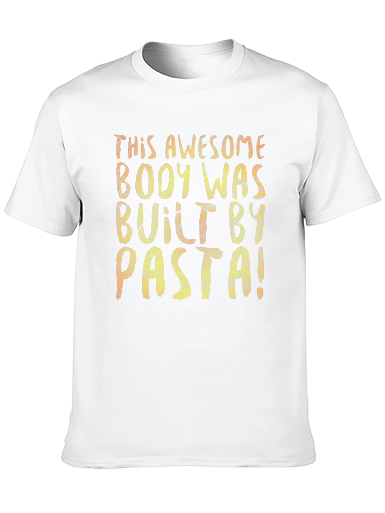 Black Awesome Body Built By Pasta T-Shirt view 10