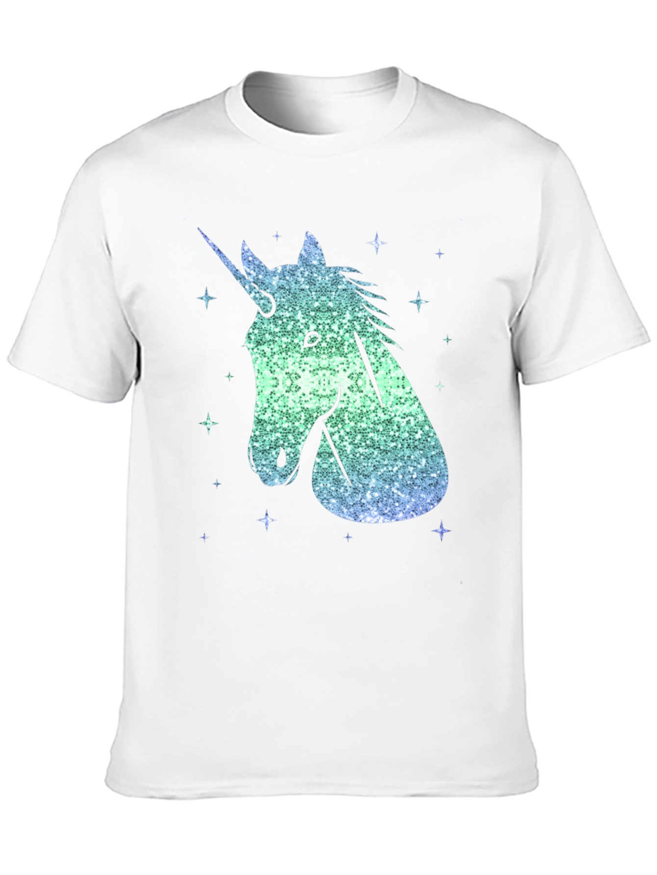 Unicorn Sparkle Graphic Tee - Men's Black T-Shirt - 10