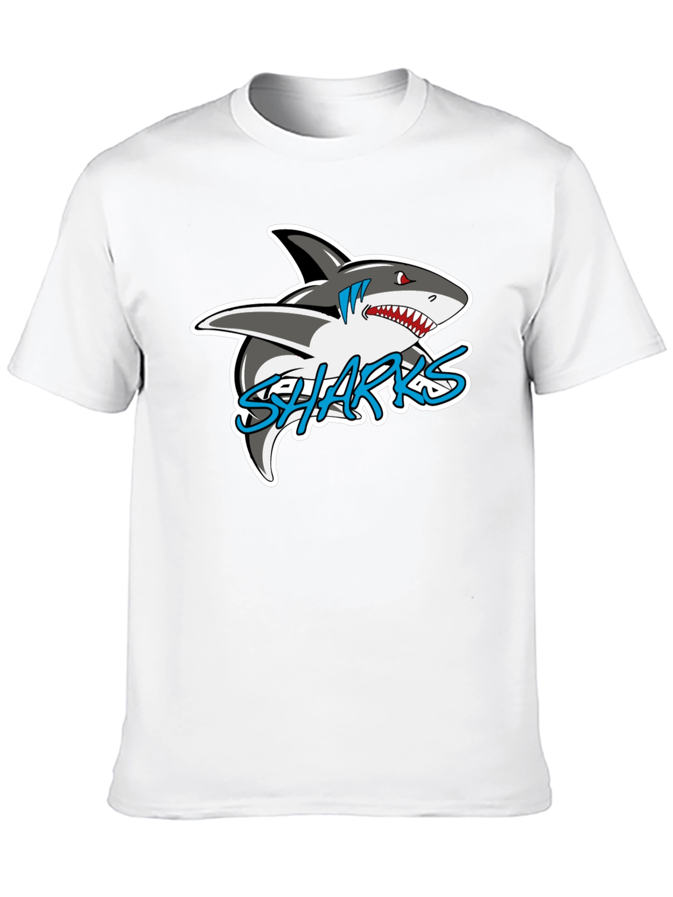 Black Sharks Graphic Black T-Shirt view 10