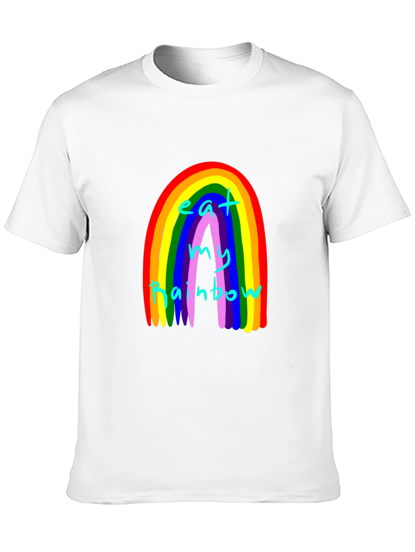 Black Eat My Rainbow Graphic Tee - Black Unisex T-Shirt view 10