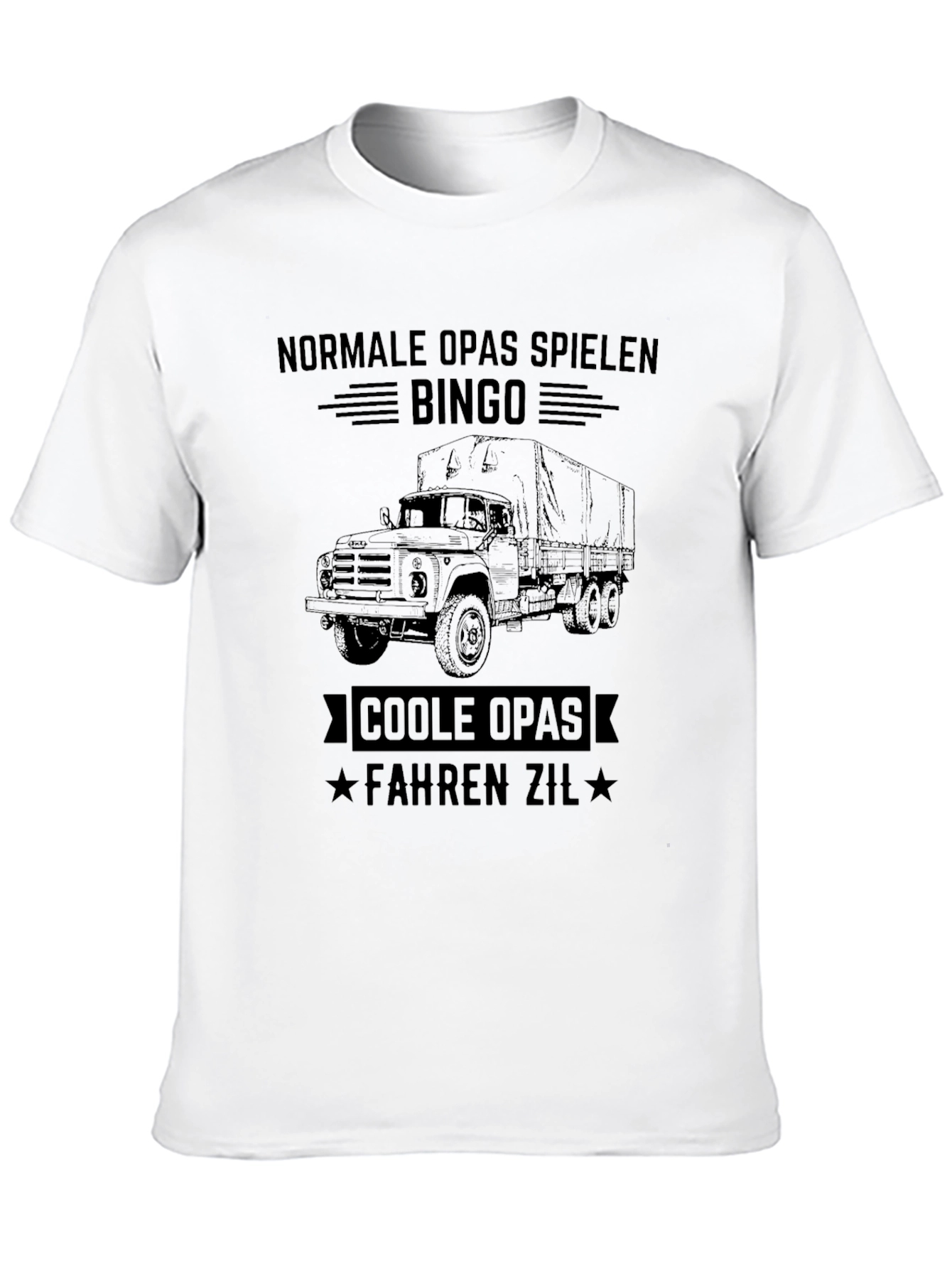 Black Cool Grandpa ZIL Truck Graphic Tee view 10