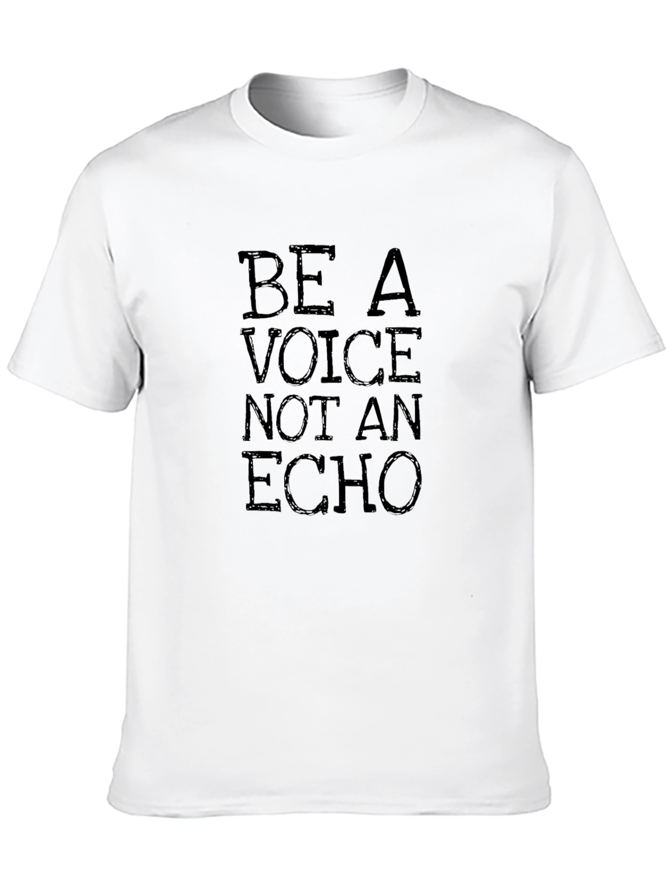 Black Be A Voice, Not An Echo Black T-Shirt view 10