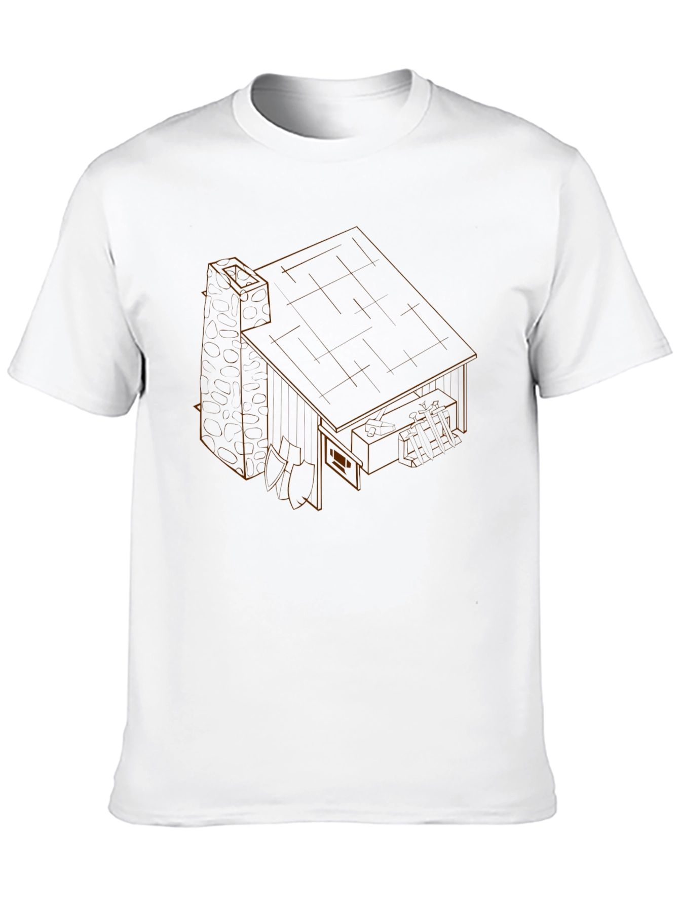 Black Geometric House T-Shirt view 10