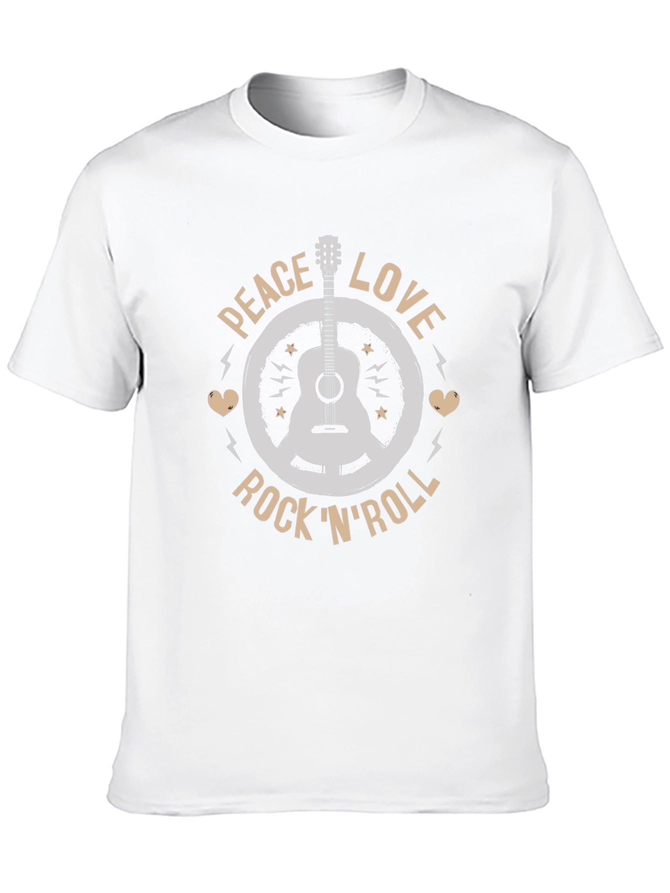 Black Peace Love Rock 'N' Roll Graphic Tee view 10