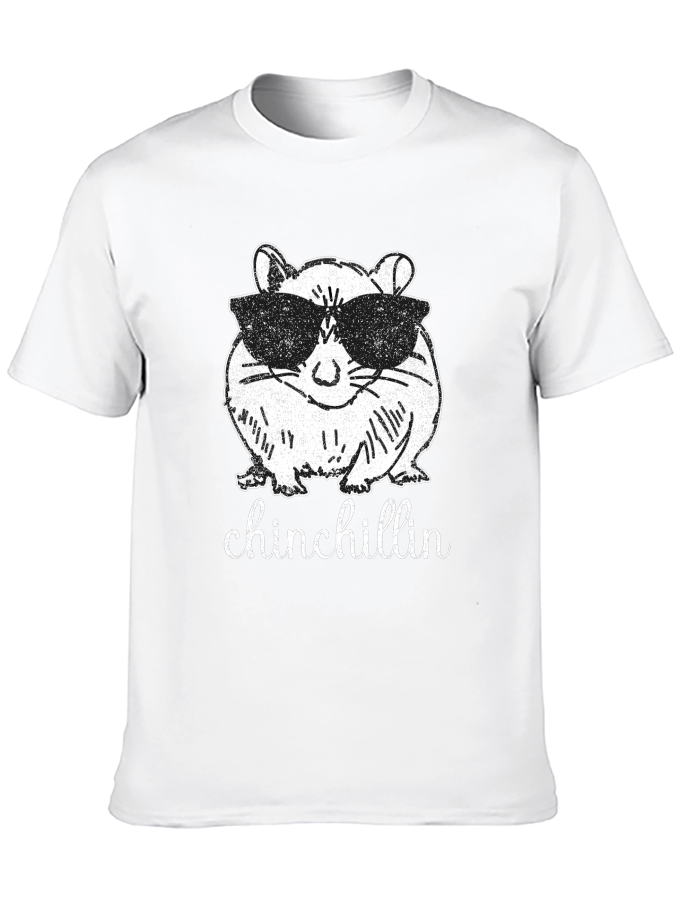 Black Chinchillin' T-Shirt - Cool Chinchilla Graphic Tee view 10