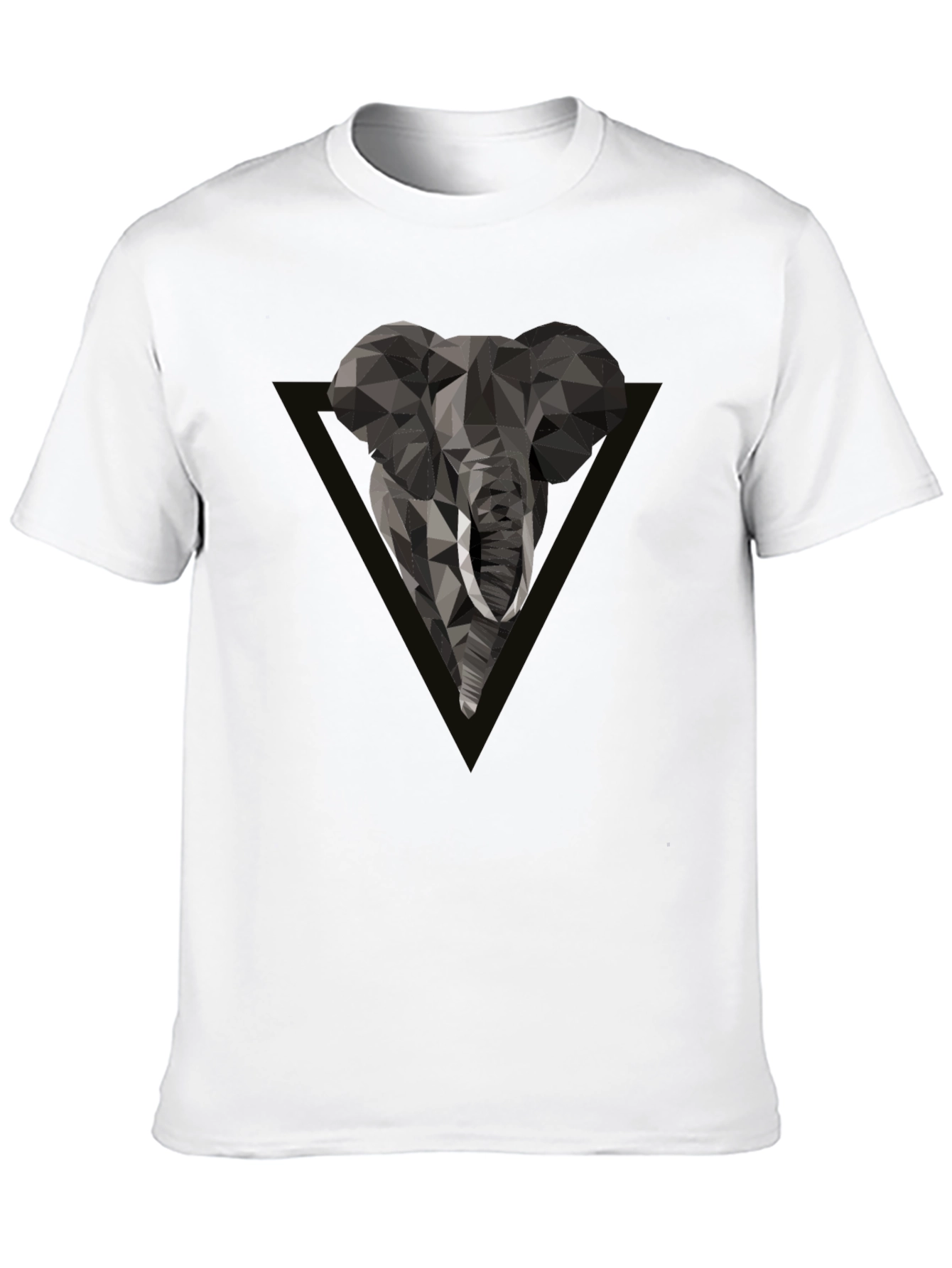Black Geometric Elephant Tee - Modern Graphic Print view 10